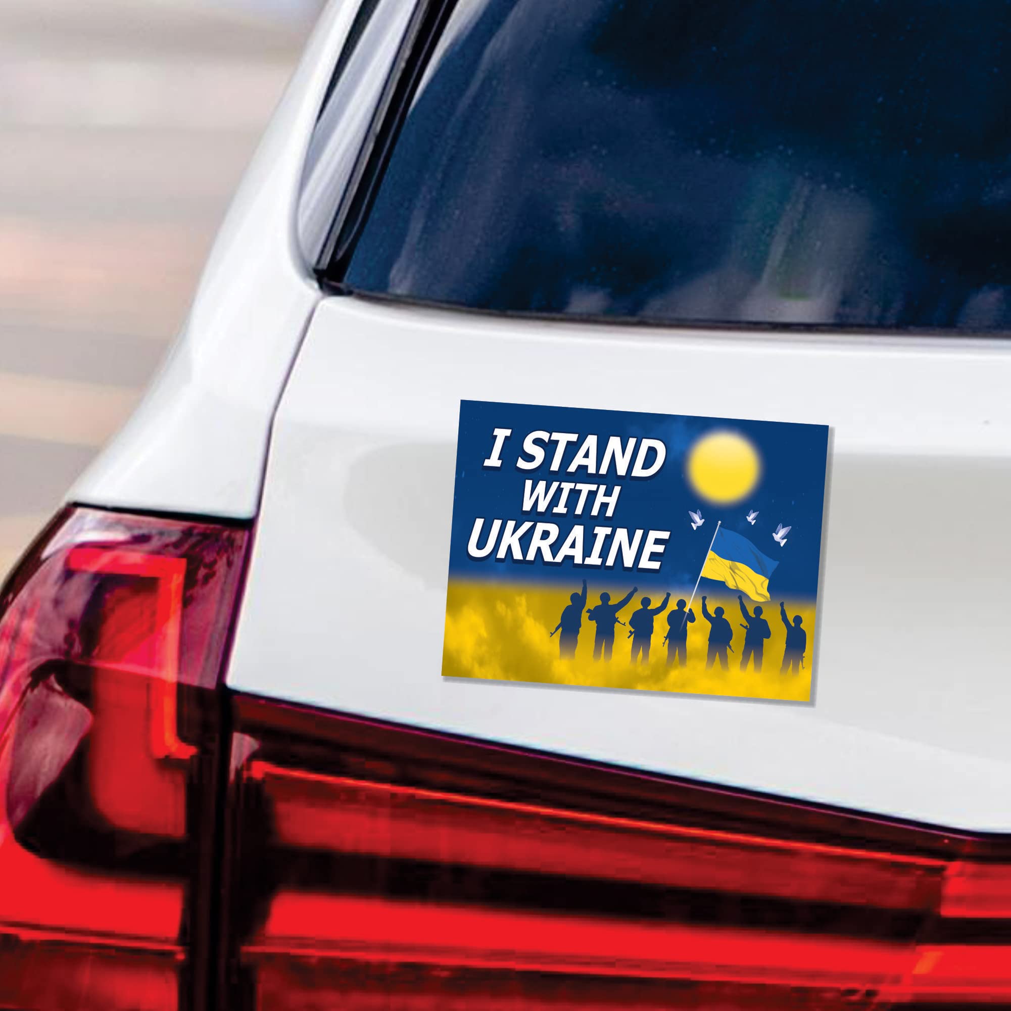 Voila Print I Stand with Ukraine Car Magnet - 6