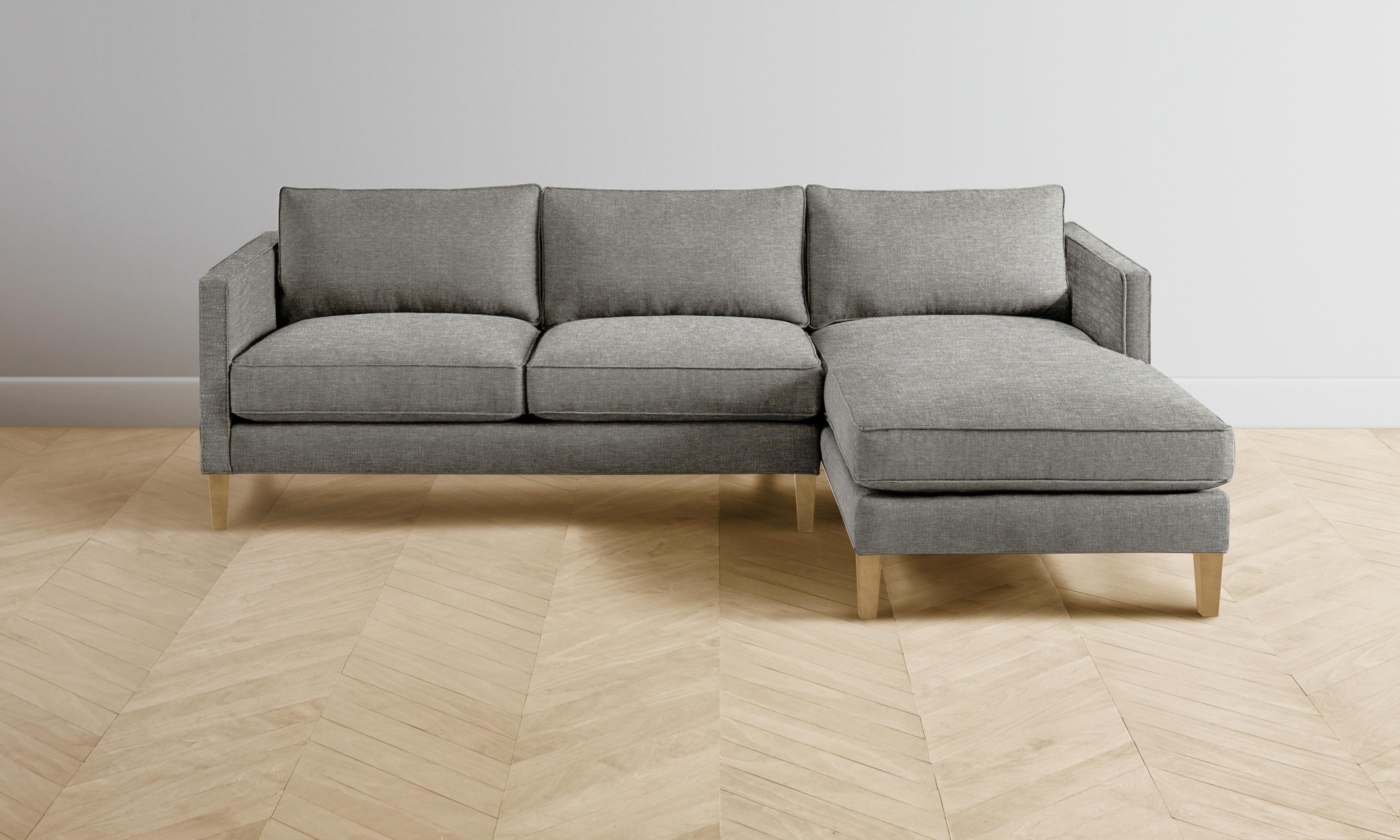 Premium Crosby Sectional Sofa in Merino Granite Fabric - Modern Comfort for Living Room, Lounge & Family Gatherings
