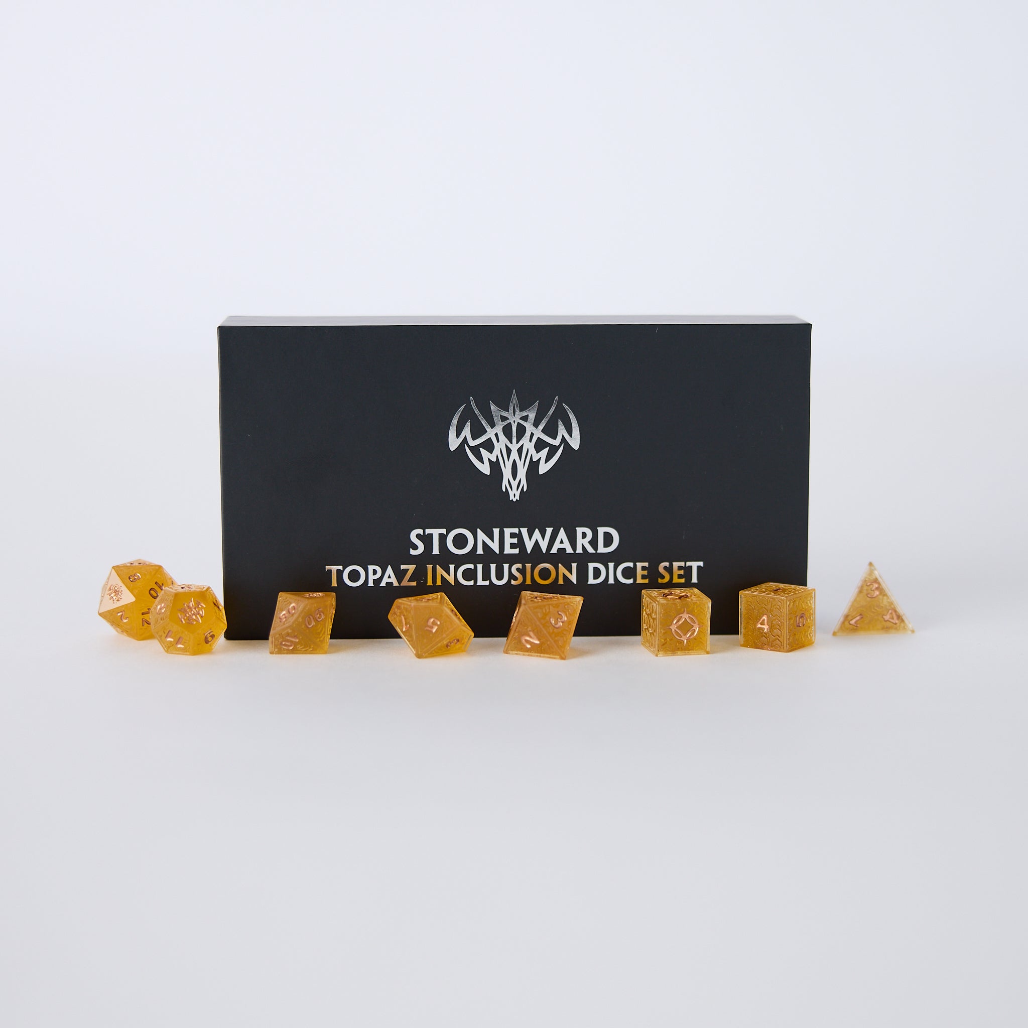 Premium Stoneward Dice Set for D&D, RPG & Tabletop Games - 7-Piece Polyhedral Dice with Pouch - Perfect for Dungeons & Dragons, Pathfinder & Roleplaying Adventures