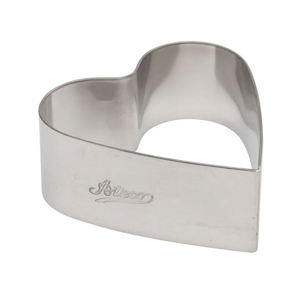 Ateco 4900 3-Inch Stainless Steel Heart Shaped Cookie Cutter - Perfect for Valentine's Day Baking, Wedding Favors & Holiday Desserts