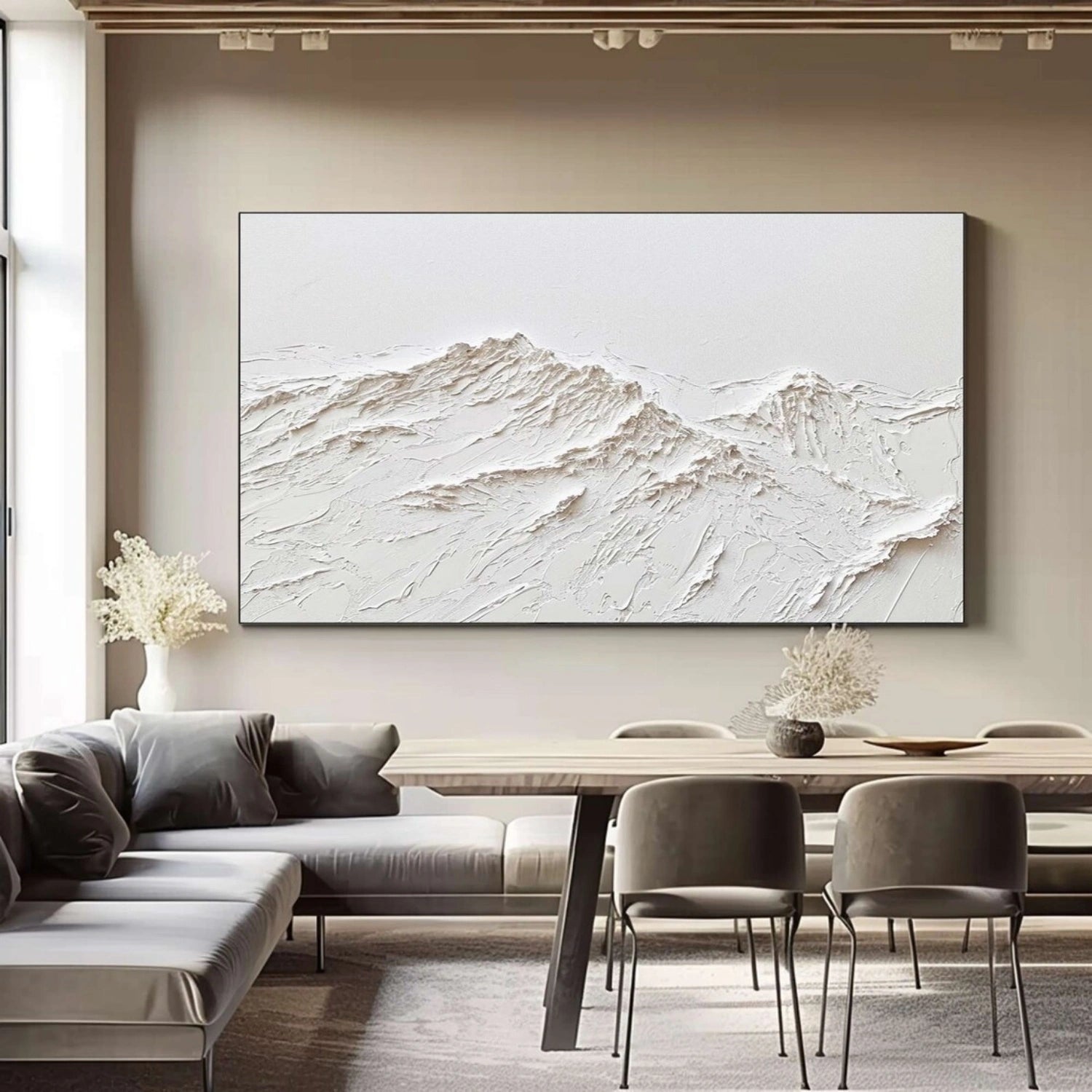 Minimalist Textured Plaster Art Painting - Modern Abstract Wall Decor #MM304 | Perfect for Living Room, Bedroom & Office