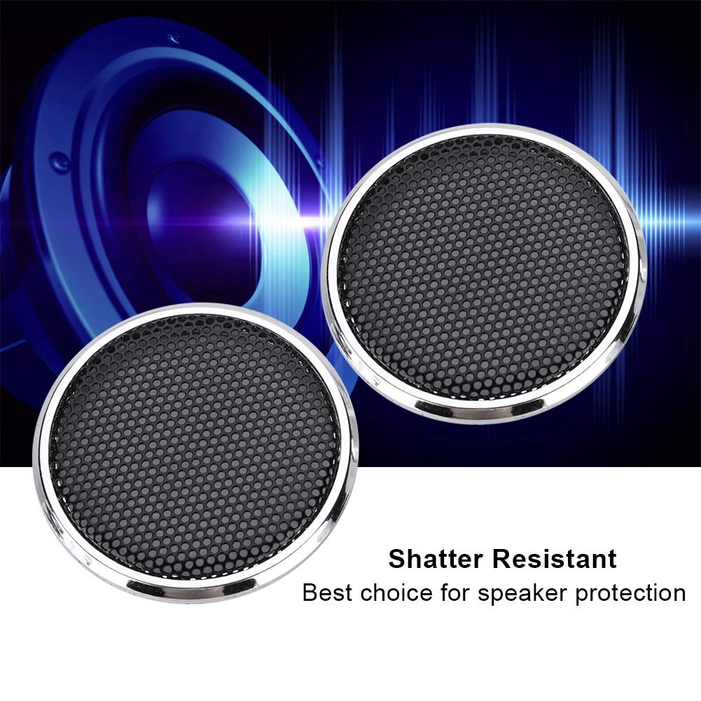 Dioche 1 Inch Speaker Grill Cover - 2 Pack Steel Mesh Protective Grills for Audio Speakers | Decorative & Durable Speaker Protection for Home Theater, Studio, and Car Audio Systems