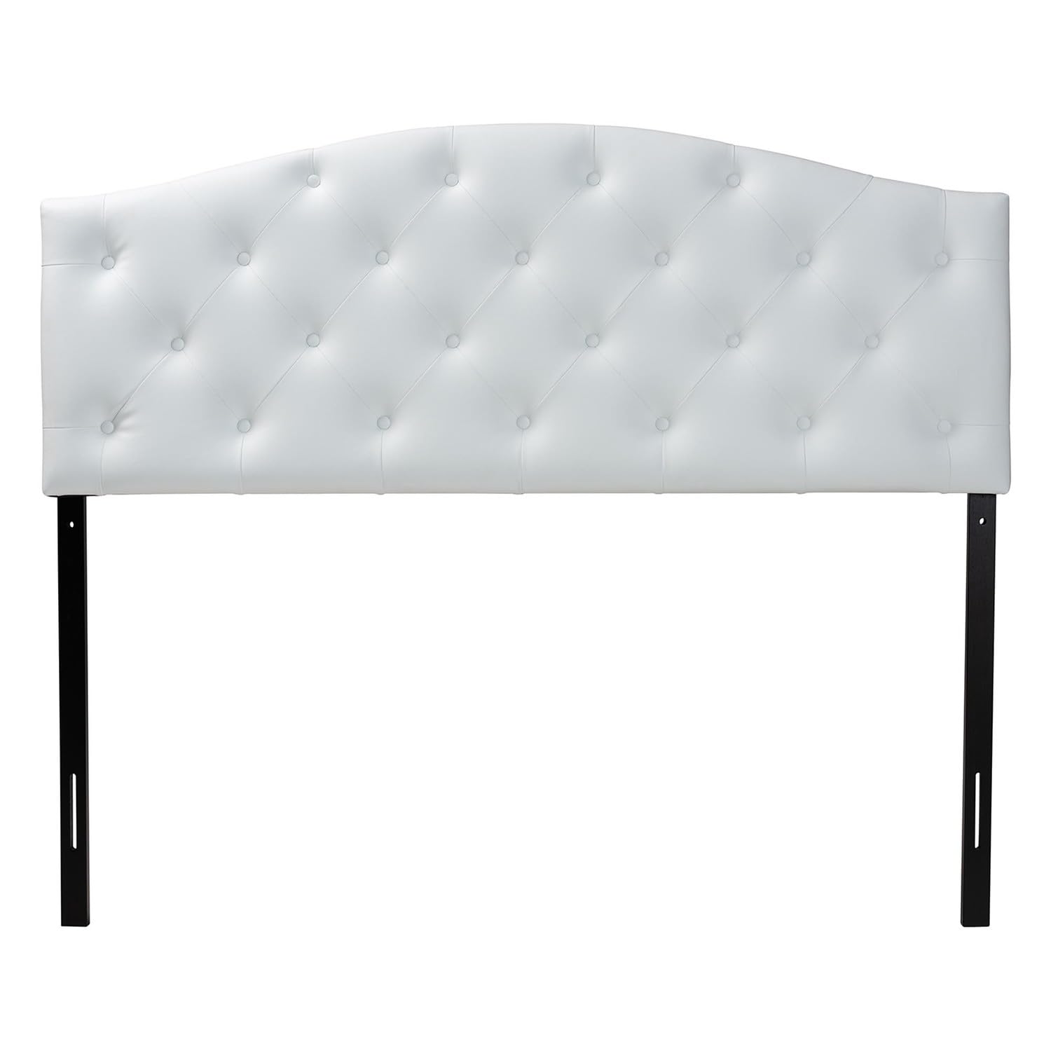 Baxton Studio Myra Upholstered Queen Size Headboard in White - Perfect for Modern Bedroom Decor & Luxury Bedroom Makeover