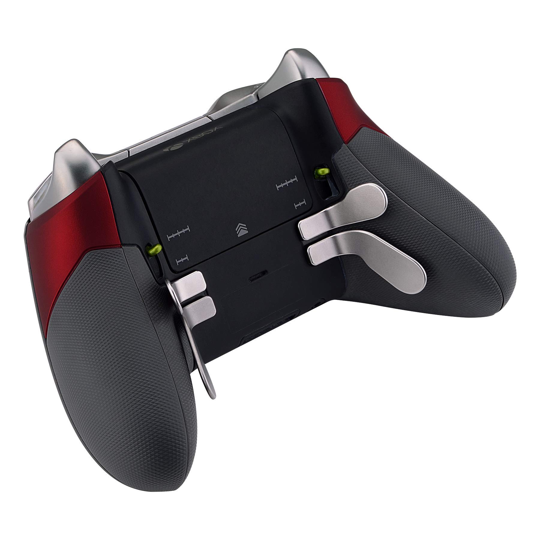 eXtremeRate Shadow Red Replacement Faceplate Shell Side Rails for Xbox One Elite Controller (Model 1698) - DIY Customization for Gaming Enthusiasts - Perfect for Controller Repair, Modding, and Personalization (Controller & Back Shell NOT Included)
