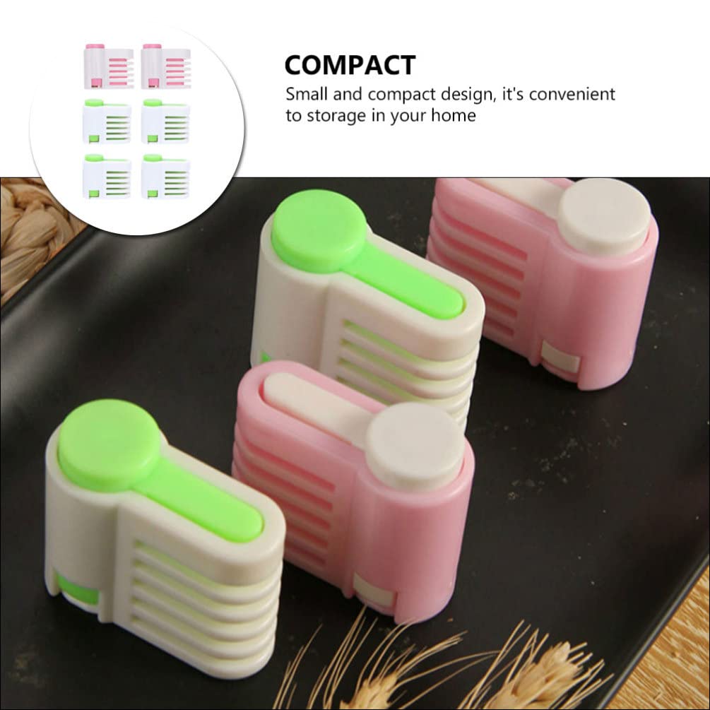 6-Piece Cake Slicer Set - Professional Cake Cutting Fixator, Bread & Toast Slicing Tool with Leveler - Perfect for Birthday Cakes, Wedding Desserts & Bakery Accessories