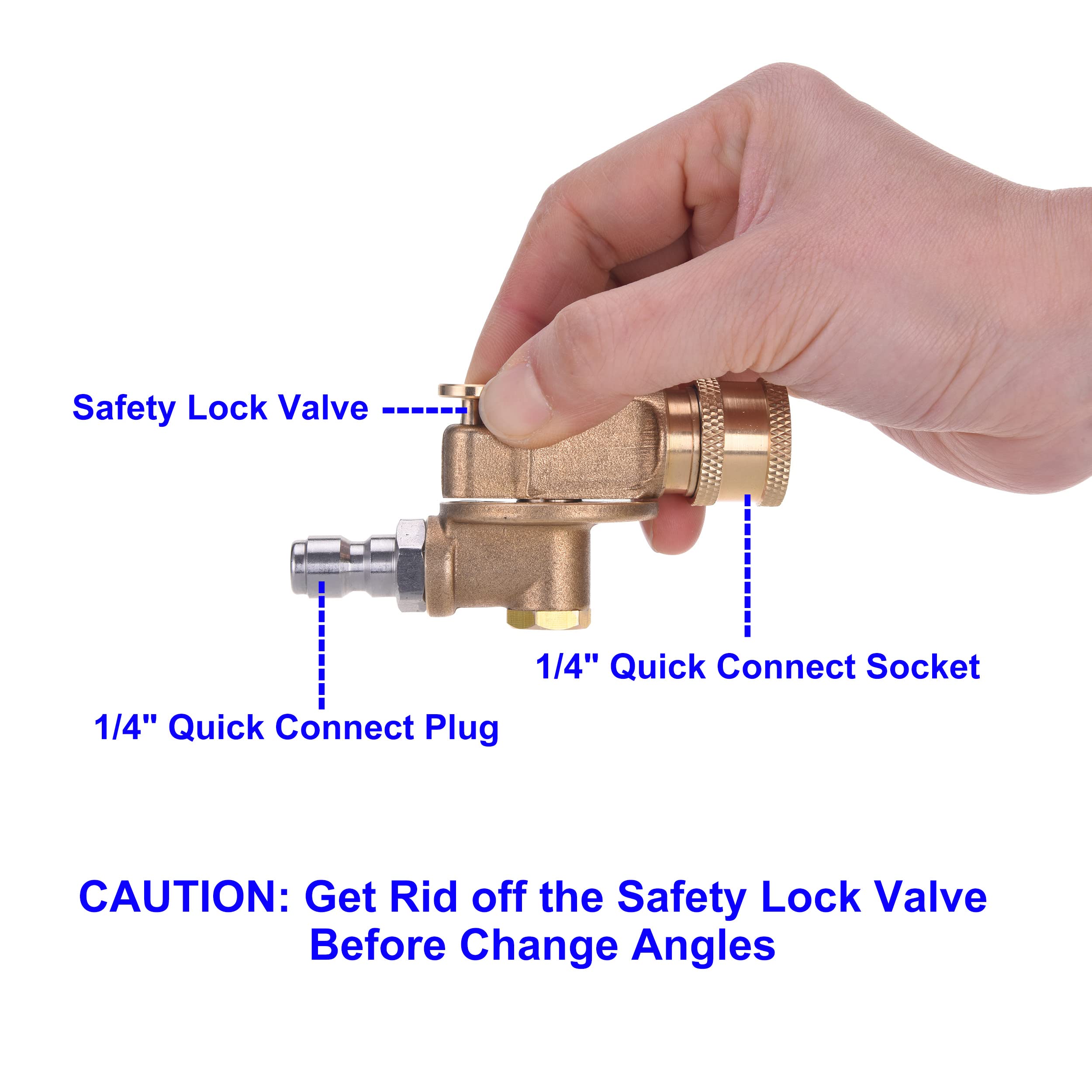 PWACCS Pressure Washer Pivoting Coupler Kit - Universal Quick Connect Nozzle Adapter for 3/8