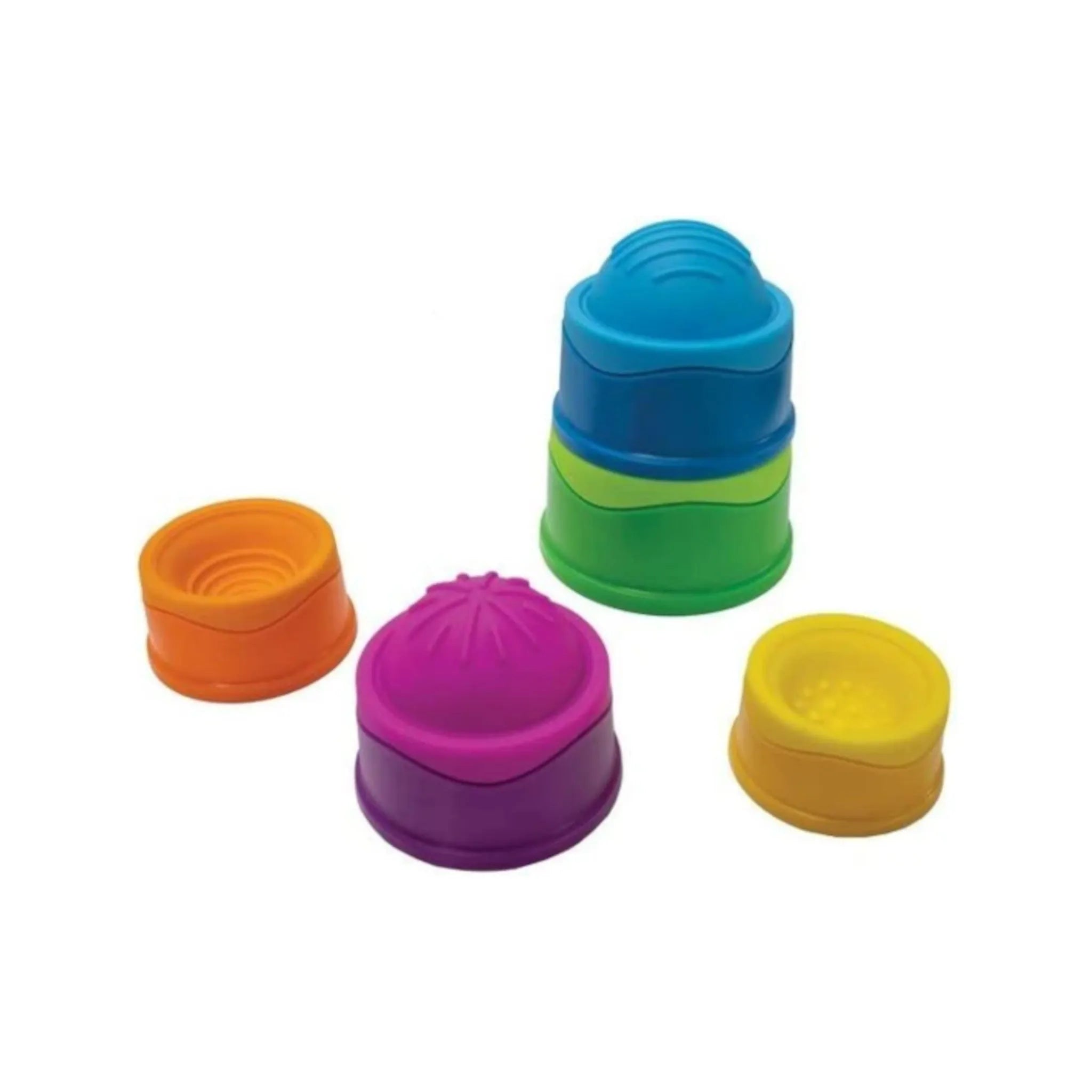 Dimpl Stack - Stacking Cups for Babies & Toddlers - Colorful Learning Toys for Early Development - Perfect for Playtime, Bath Time & Sensory Play
