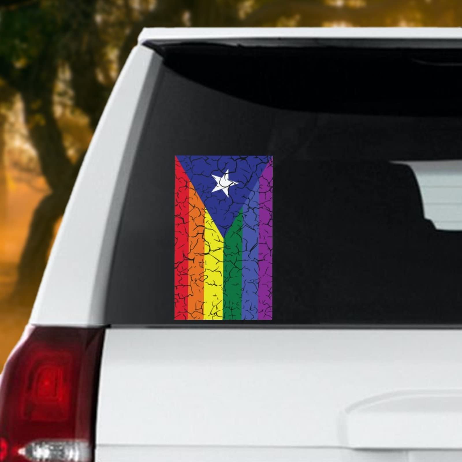 Rainbow LGBT Pride Car Decals - Waterproof Vinyl Stickers for Cars, Bumpers, Laptops - LGBTQ+ Equality, Lesbian & Gay Rights Support - Perfect for Pride Month, Parades & Personal Expression