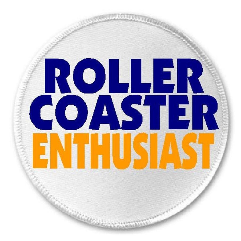 Roller Coaster Enthusiast - 3 Inch Sew On or Iron On Patch for Theme Park Fans - Perfect for Jackets, Backpacks & Hats