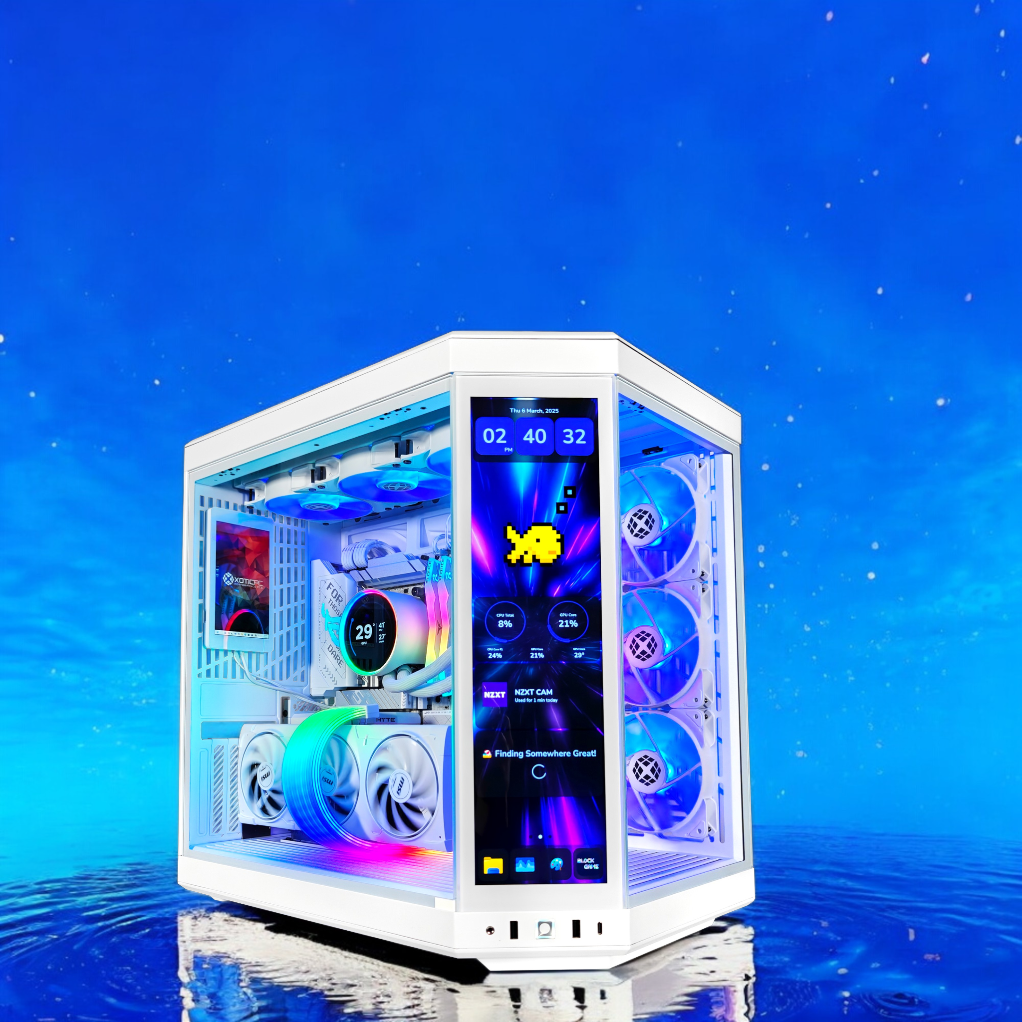 AMD Ryzen 7 5800X3D Gaming Desktop - Y70 Ultimate X3D Ghost Prebuilt PC with Liquid Cooling | Ready to Ship | Perfect for Esports, Streaming & VR Gaming