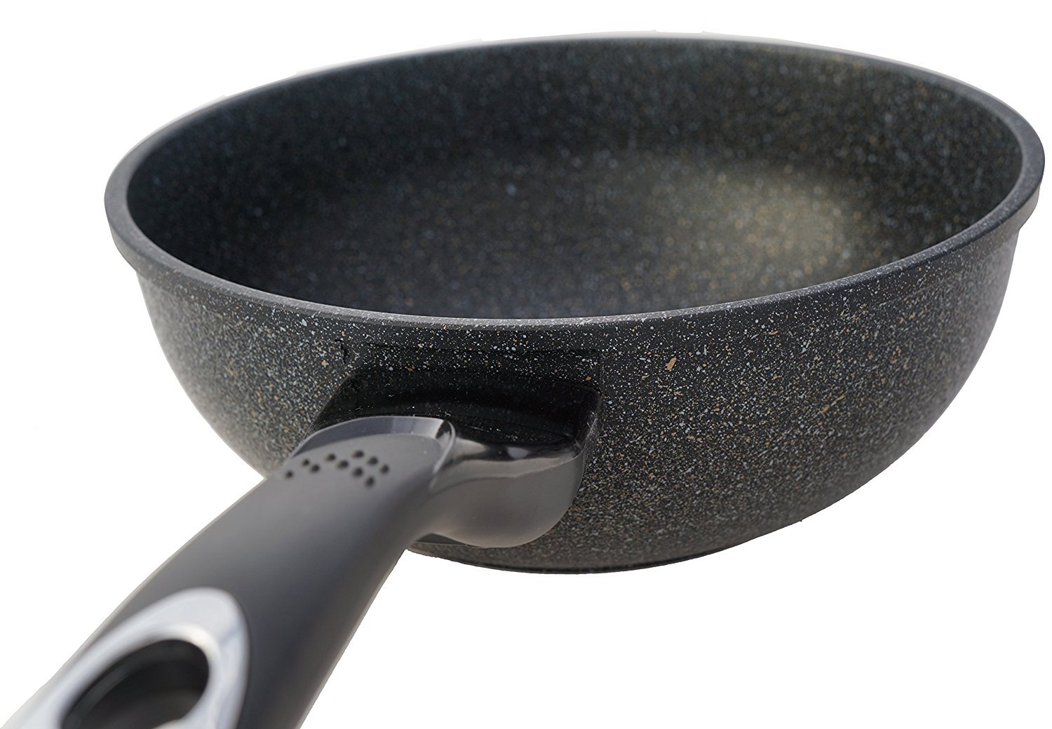 Premium 8 Inch Ceramic Marble Wok Pan - 5-Layer Non-Stick Coating, Durable Cast Aluminum Cookware for Stir-Frying & Sauteing | Perfect for Home Kitchen & Asian Cooking