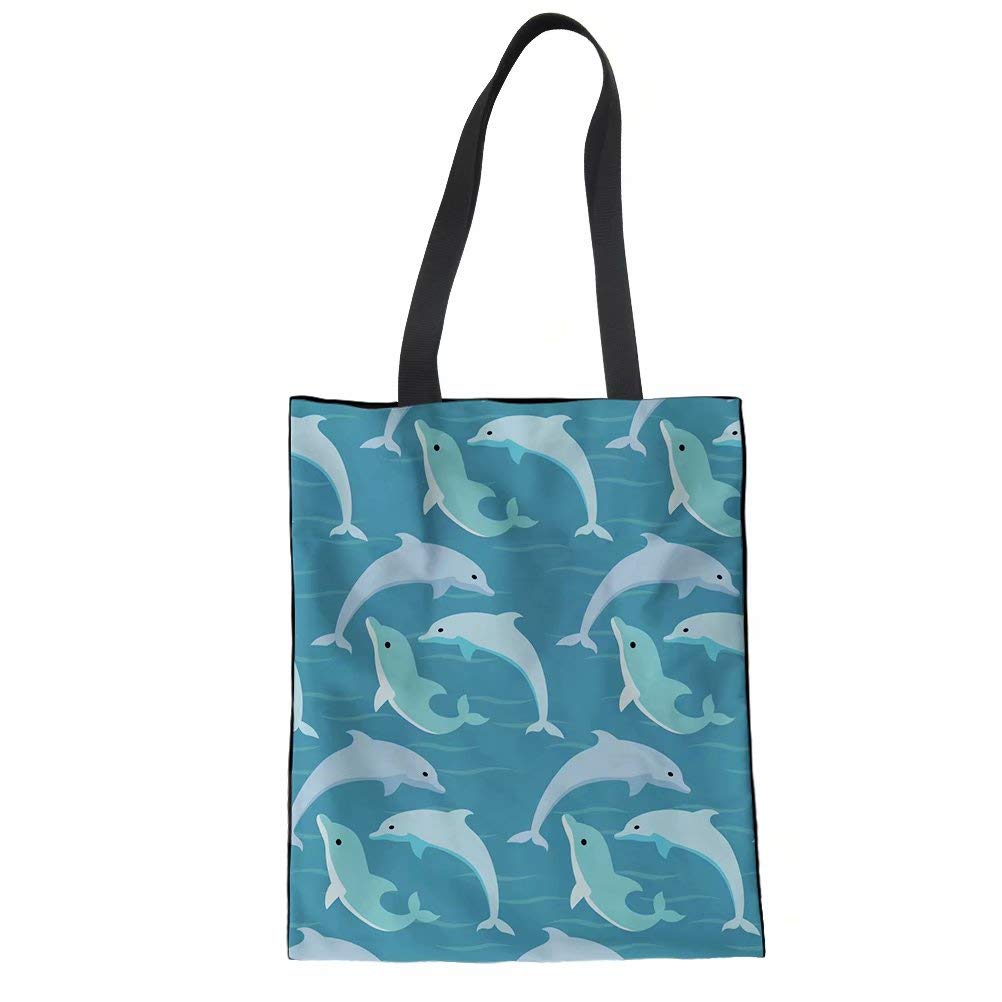 FOR U DESIGNS Women's Canvas Reusable Tote Bag - Eco-Friendly Shopping Bag, Book Bag, Grocery Tote - Perfect for Work, School, Beach & Travel