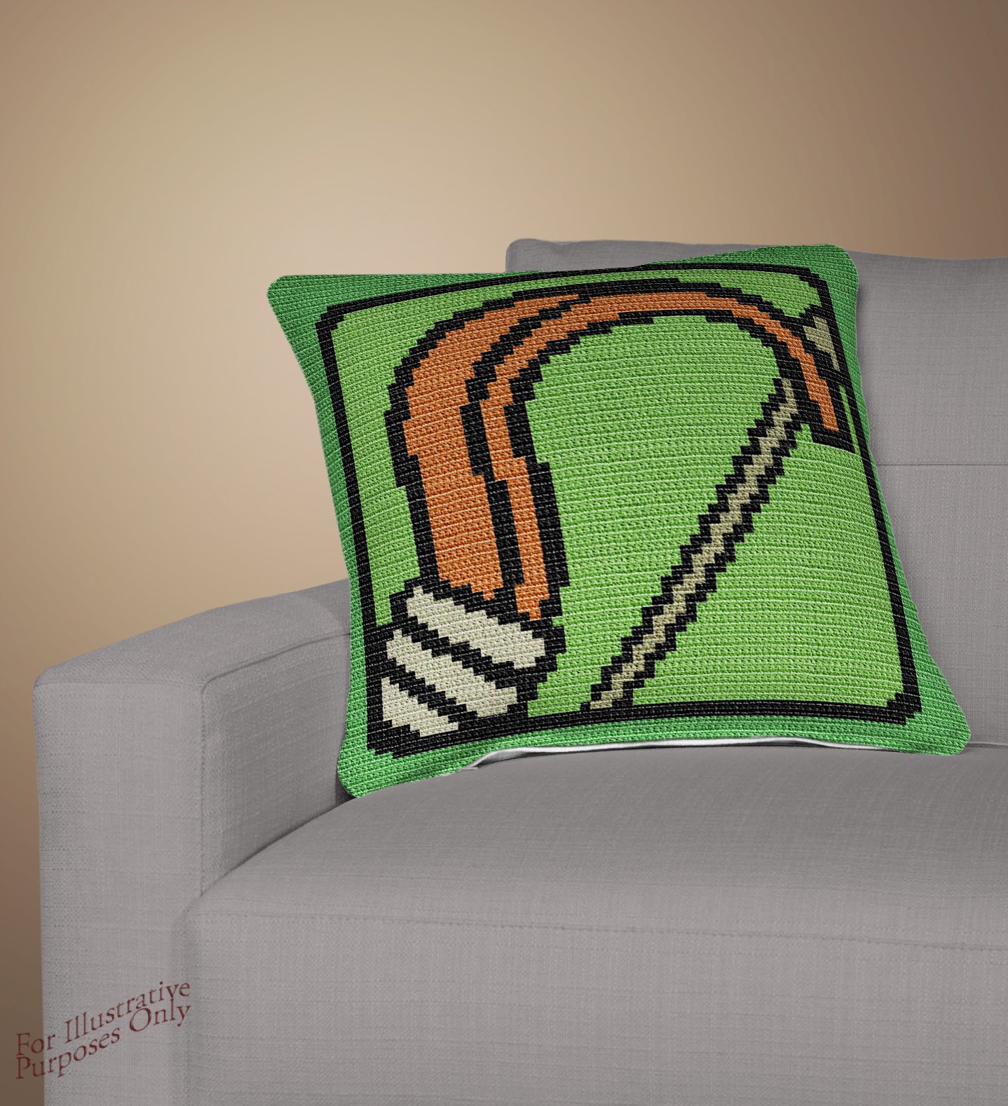 World of Warcraft Crochet Hunter Throw Pillow Cover - Gaming Home Decor for Bedroom, Living Room, Office