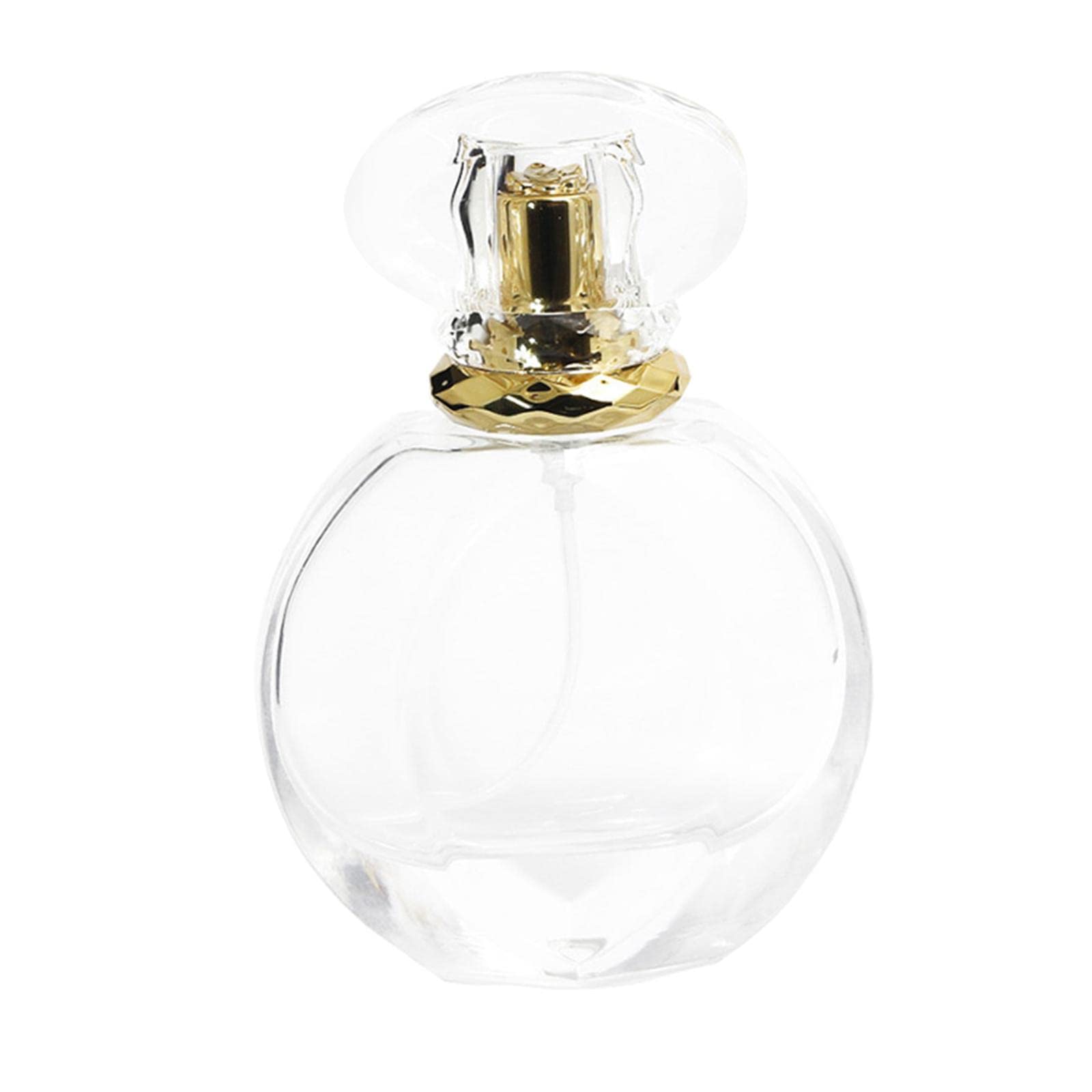 50ml Refillable Clear Glass Perfume Spray Bottle with Fine Mist - Travel Size, DIY Essential Oil Dispenser for Home, Office & Gym