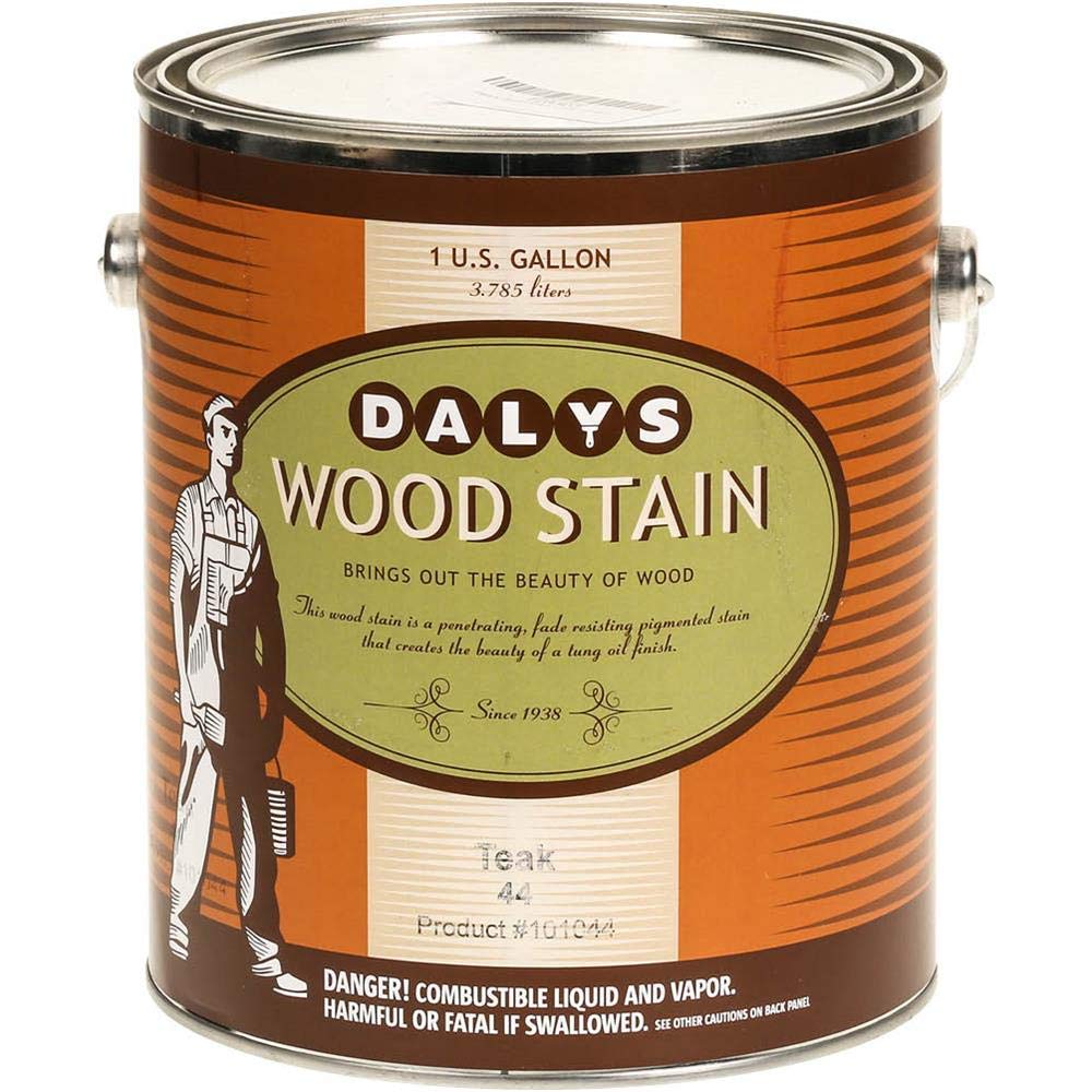 Daly's 44 Teak Wood Stain - 1 Gallon for Furniture, Decks & Outdoor Projects | Premium Wood Finish for DIY & Professional Use