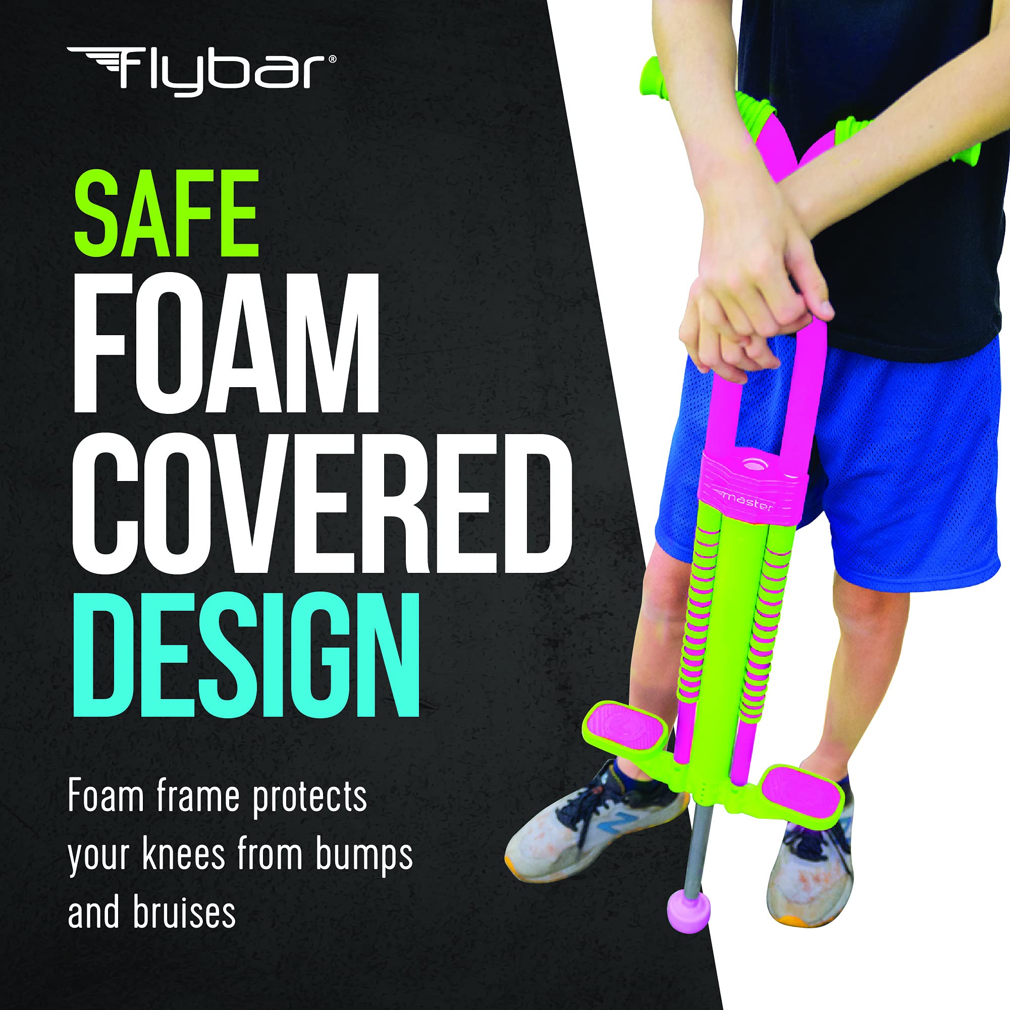 **Flybar Master Pogo Stick for Kids & Teens - Ages 9+, Supports 80-160 lbs, Non-Slip Handles & Pegs, Durable Outdoor Toy for Boys & Girls - Perfect for Backyard Fun, Playgrounds & Active Play**