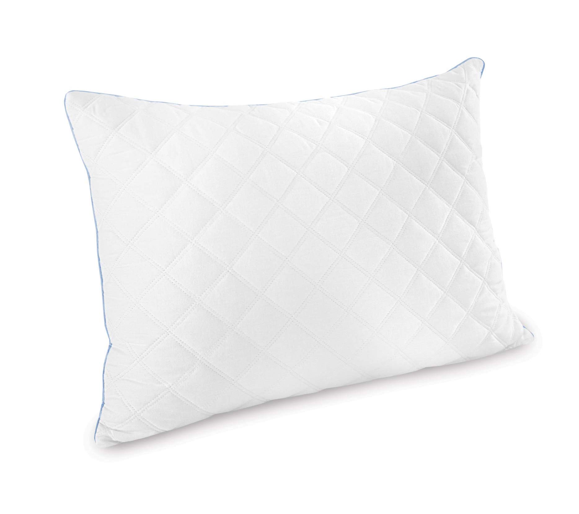 Charisma Gel Hybrid Bed Pillows - 2 Pack Cooling Memory Foam Pillows for Side, Back & Stomach Sleepers - Breathable & Supportive White Pillows for Better Sleep