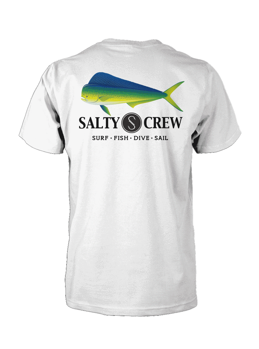 Salty Crew Mahi T-Shirt for Men - Comfortable Fishing & Outdoor Activities Shirt - Perfect for Beach, Boating, and Summer Adventures