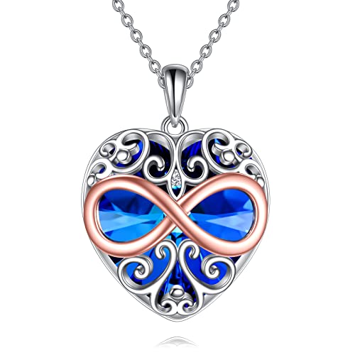 Blue-Infinity Love Crystal Necklace