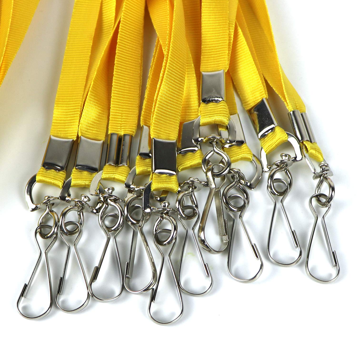 Premium Nylon Lanyards for Cruise, Office & School - 100Pack (Yellow)