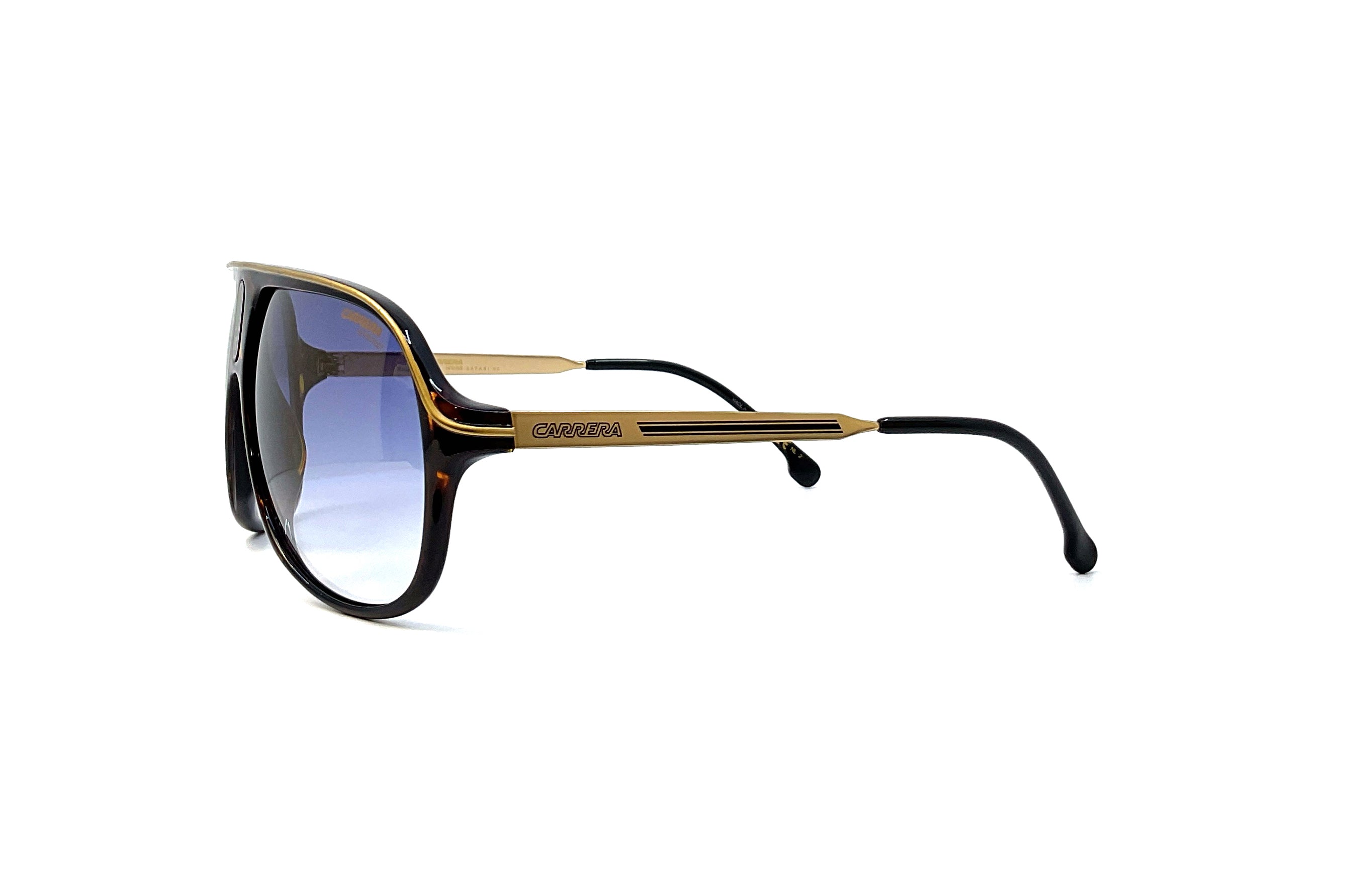 Carrera Icons Safari 65 Havana Sunglasses - Polarized UV Protection Aviator Style for Men & Women - Perfect for Driving, Beach & Outdoor Adventures