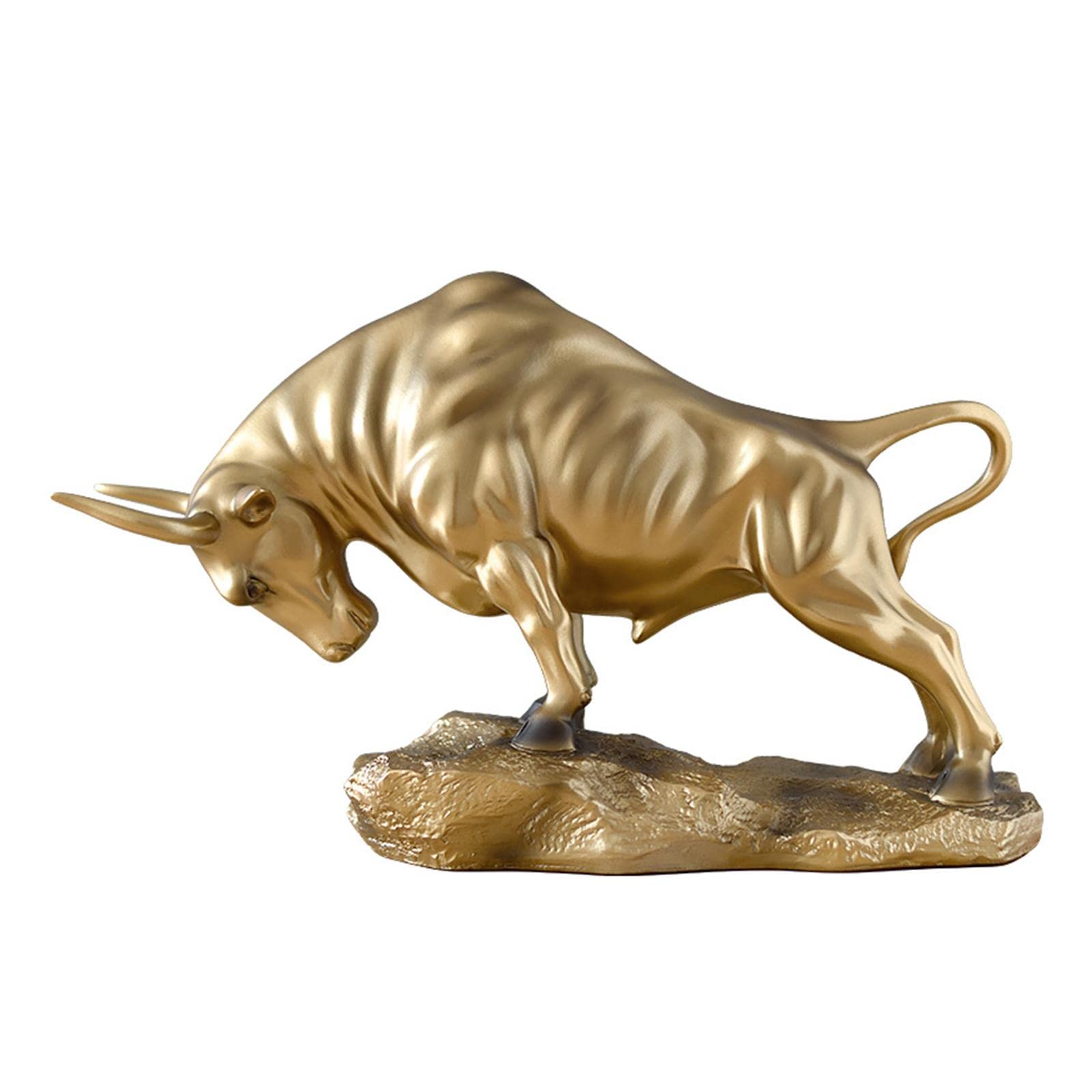 MERIGLARE Creative Bull Figurine Statue - Handcrafted Sculpture for Desk Decor, Office & Home Decoration - Perfect Gift for Animal Lovers & Feng Shui Enthusiasts