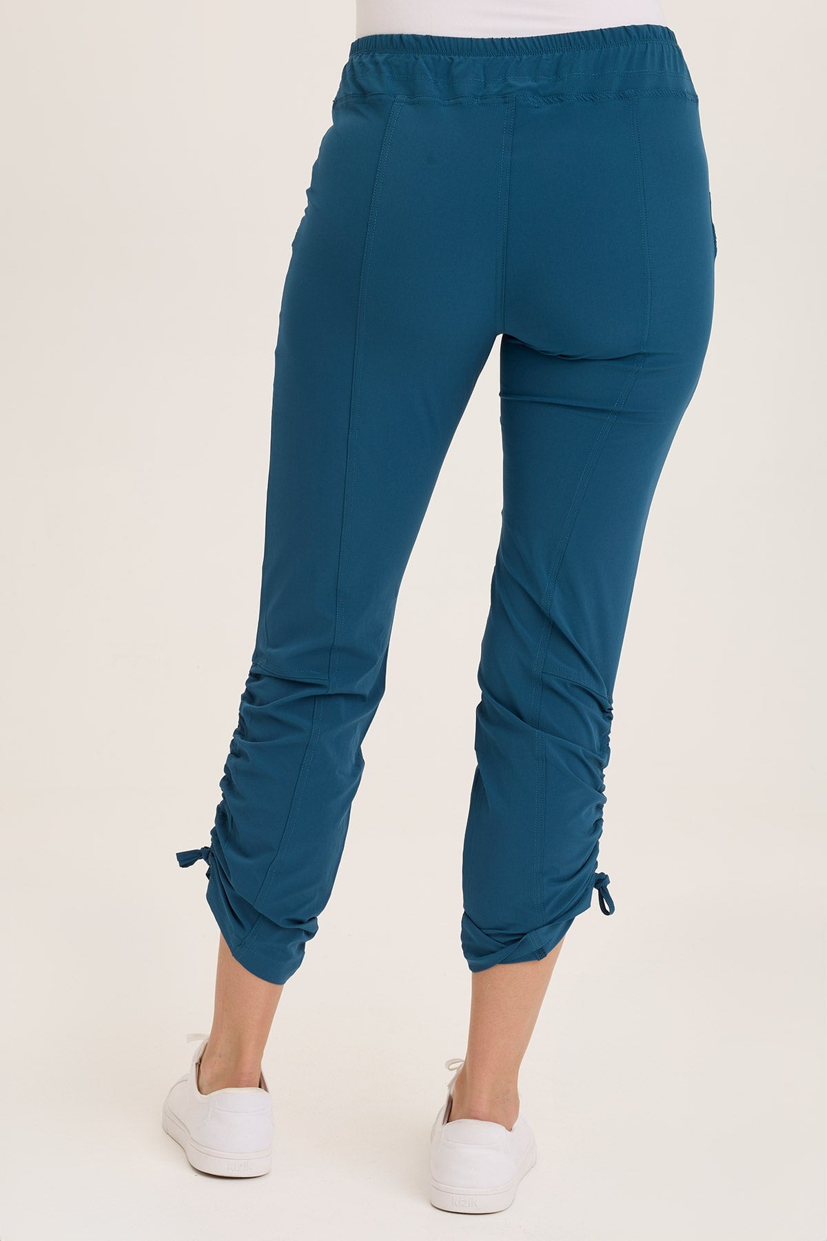 Runyon Whisper Stretch Adjustable Ruched Active Pants for Women - High Waisted Yoga Workout Leggings with Pockets for Running, Gym & Lounge