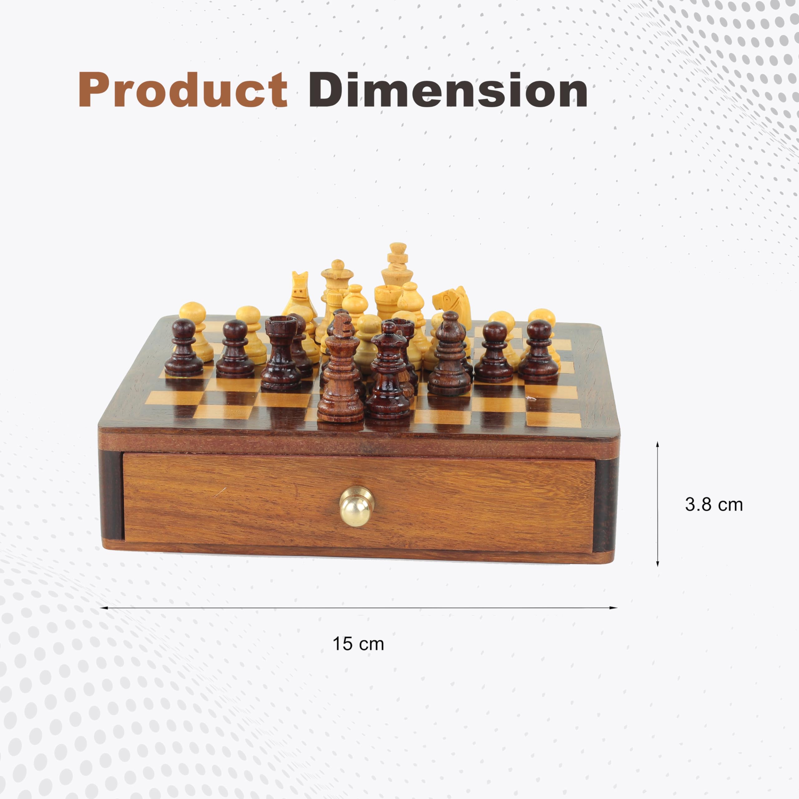 Premium Wooden Chess Board with Storage Drawer - Classic Strategy Board Game for Adults & Kids by Nagina International - Perfect for Home, Office, and Gifts