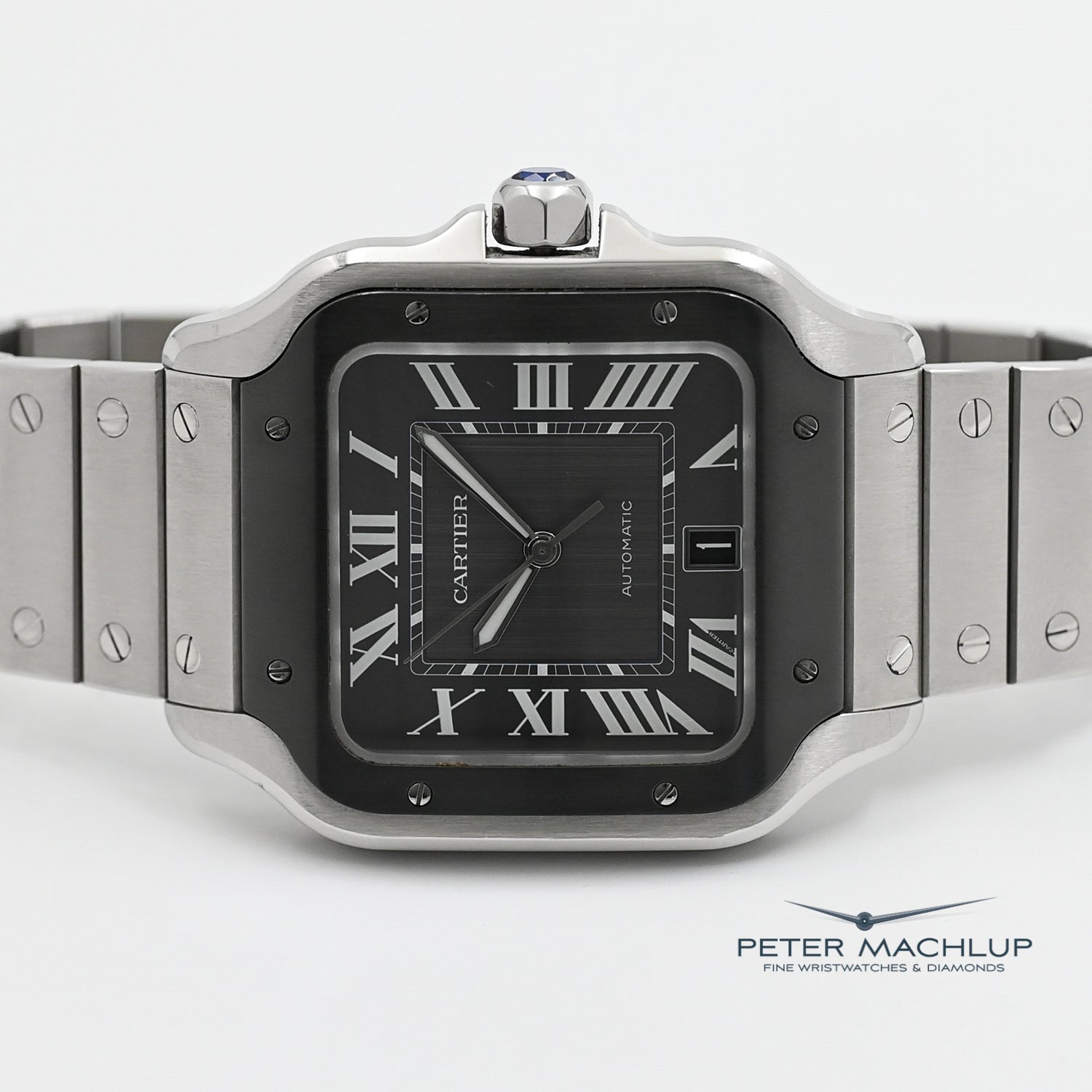 Cartier Santos de Cartier Automatic Watch ADLC Black - Luxury Men's Watch for Business & Formal Occasions