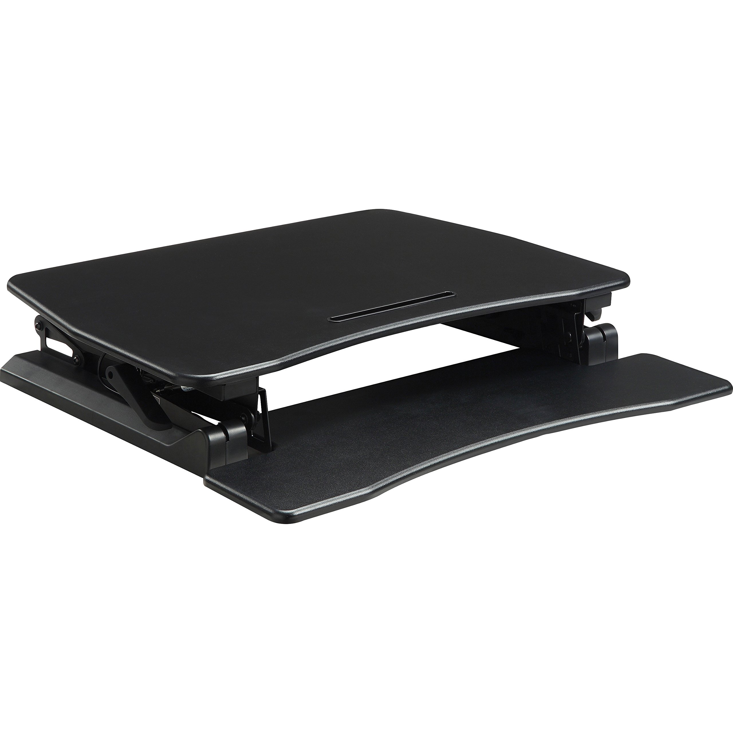 Lorell Adjustable Gas Lift Monitor Stand Riser - Ergonomic Desk Organizer for Computer Monitors, Laptops, and Office Workspaces