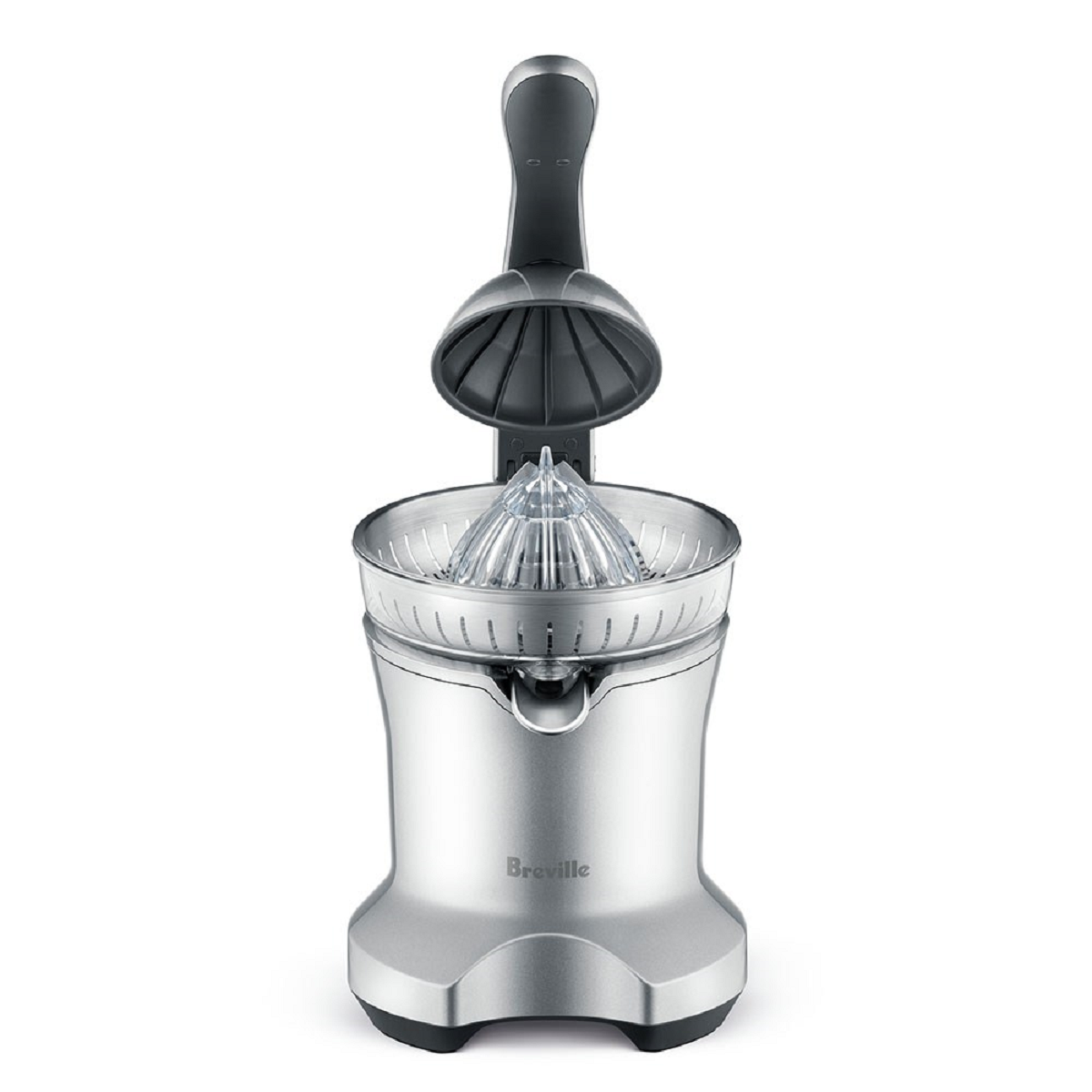 Breville BCP600SIL Citrus Juicer - Electric Orange Juice Extractor for Fresh Squeezed Lemon, Lime & Grapefruit - Perfect for Breakfast, Cocktails & Healthy Drinks