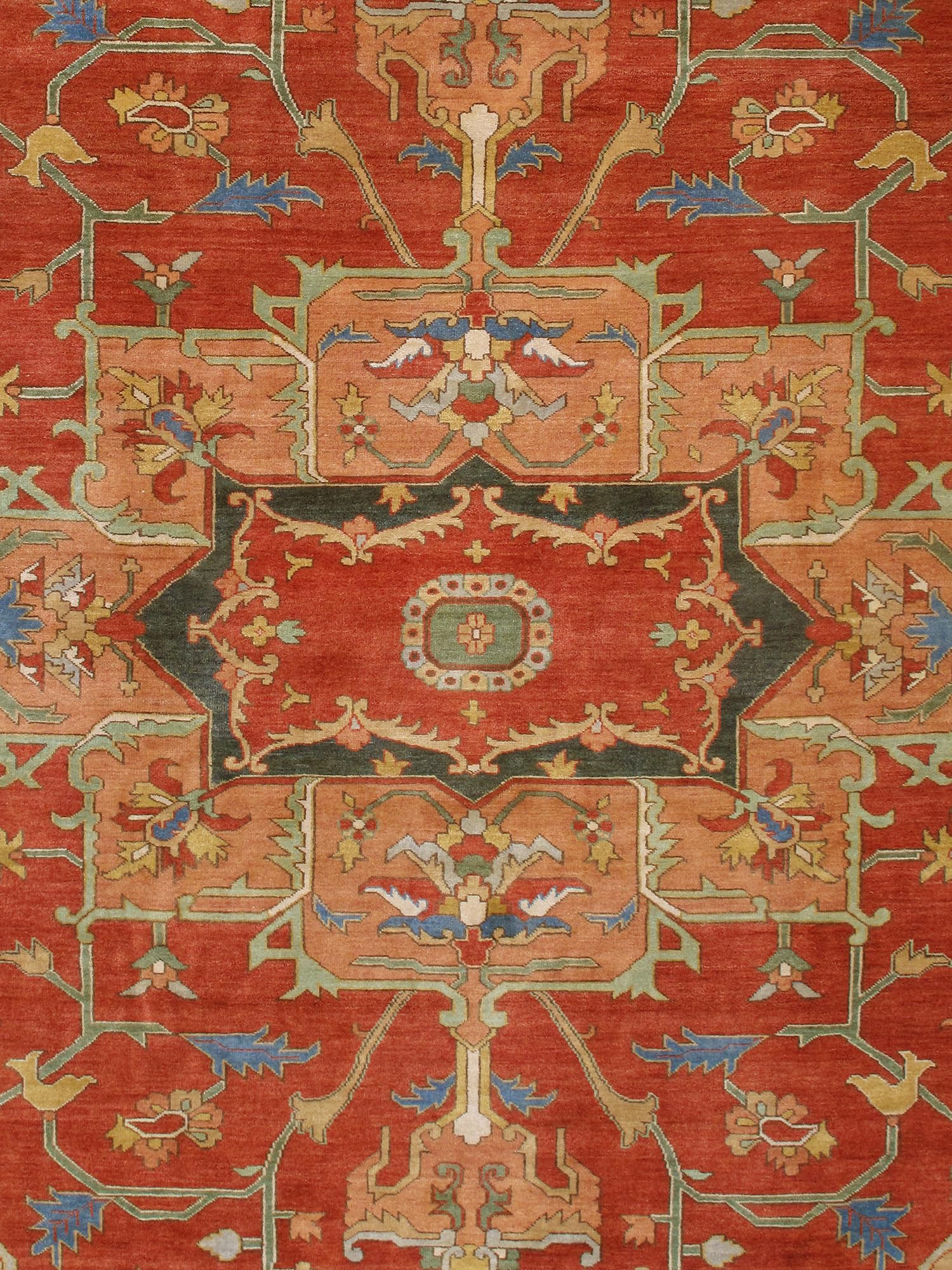 Hand-Knotted Wool Serape Area Rug by Pasargad Carpets - Authentic Mexican Style for Living Room, Bedroom & Boho Decor