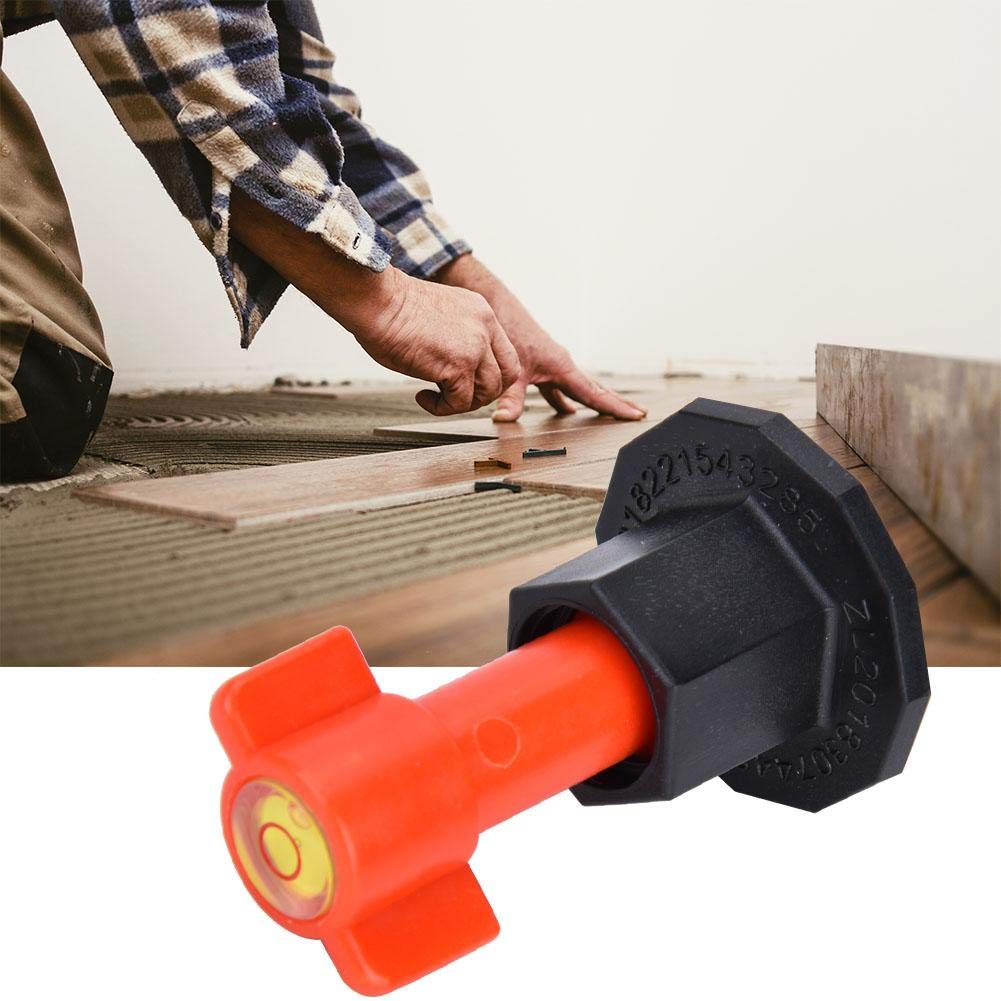 Premium 24Pcs Tile Leveling System Kit - 2.7x7.5cm (1.1x3in) Stainless Steel Floor & Wall Tile Spacers with Balance Bubble for DIY Tiling Installation - Perfect for Bathroom, Kitchen & Backsplash Renovations