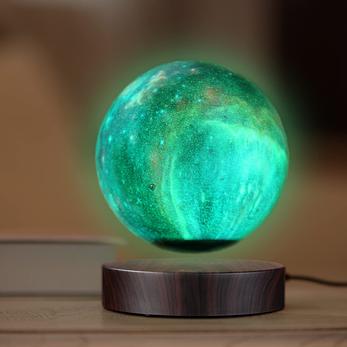 VGAzer Levitating Moon Lamp - 7 Color Changing Floating Moon Light, 3D Printed LED Night Light for Kids, Lovers, Friends - Perfect Birthday Gift for Bedroom, Nursery, Romantic Decor