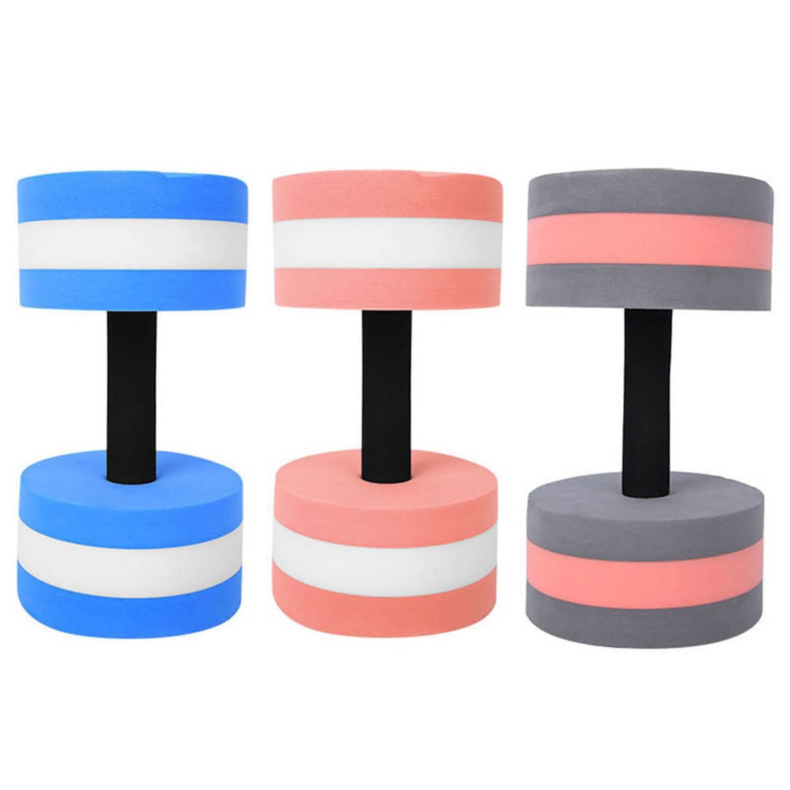 **CHDWEY Floating Dumbbell Set for Water Aerobics & Swimming - Lightweight Foam Dumbbells for Pool Workouts, Aqua Yoga & Fitness Training (Grey)**
