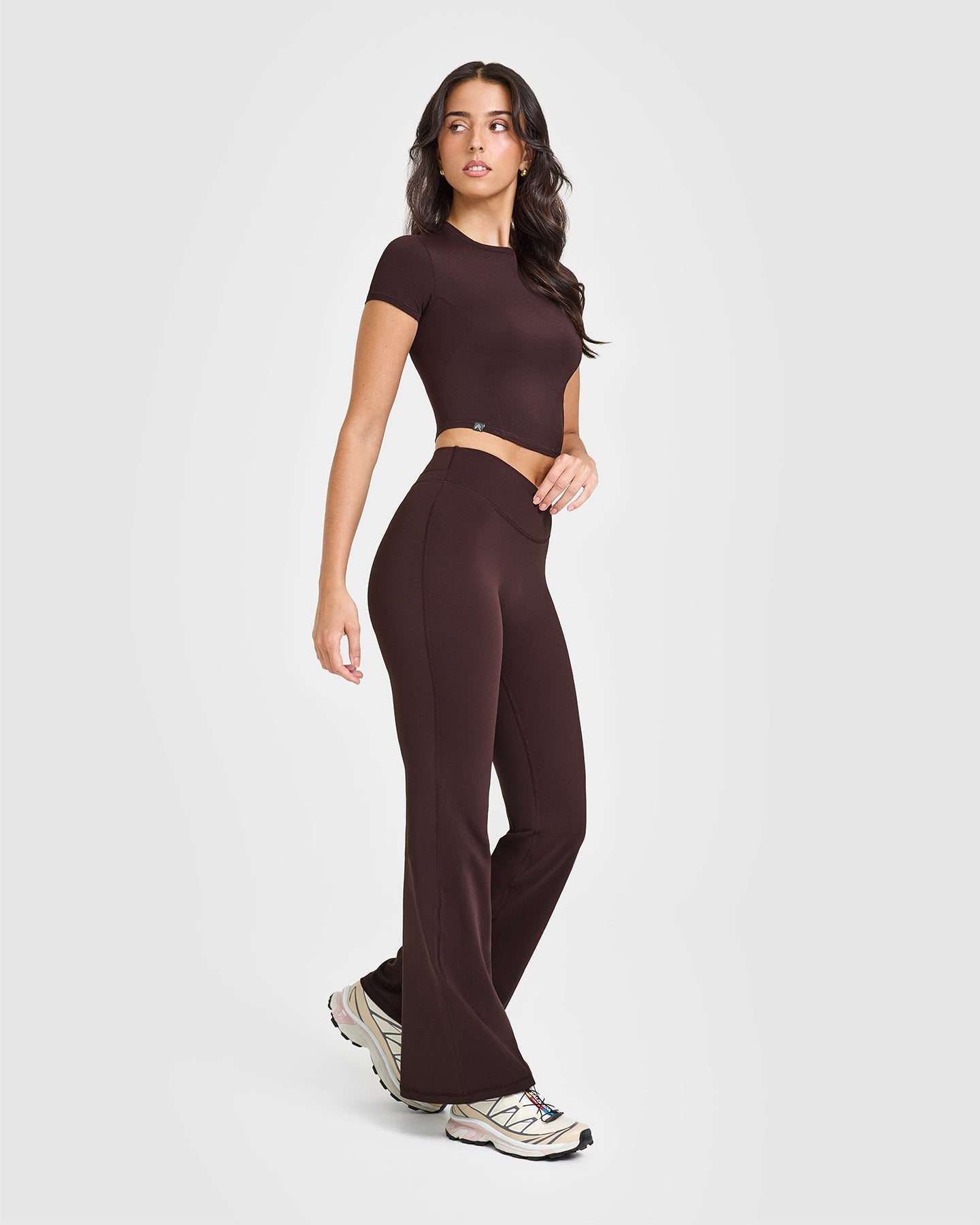 Mellow™ Soft Mid Short Sleeve T-Shirt for Women | Comfortable Casual Plum Brown Top | Perfect for Everyday Wear, Outings & Relaxing