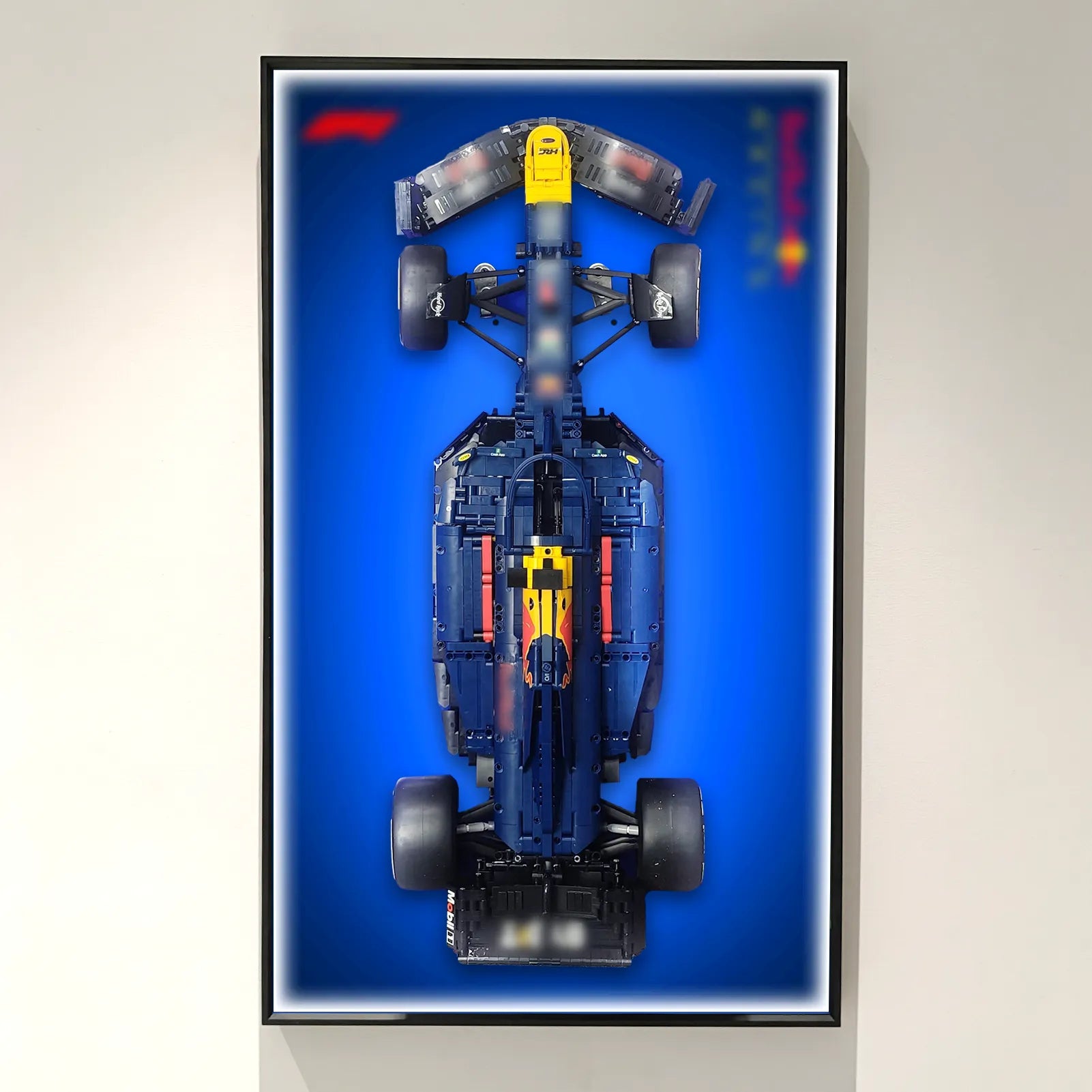 LEGO Oracle Red Bull Racing RB20 F1 Car 42206 Wall Display Frame - Premium Showcase for LEGO Technic Model - Perfect for Home Office, Man Cave, or Racing Fan Collection Display