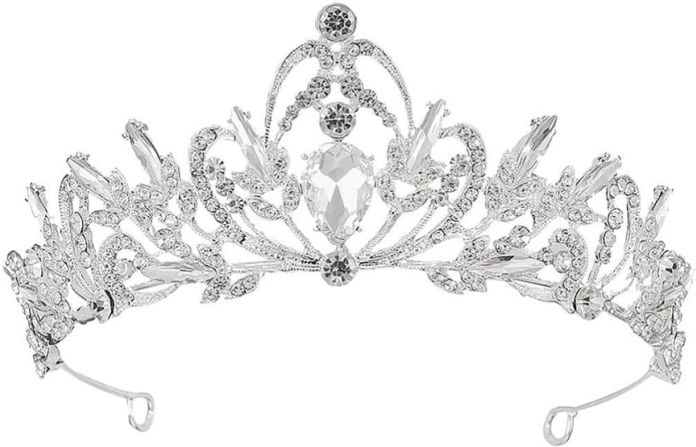 Sparkling Rhinestone Hair Hoop Headband for Women - Elegant Crystal Silver Tiara Headpiece for Weddings, Prom, Birthday Parties & Bridal Events | Perfect as Princess Crown, Prom Hair Accessory or Wedding Headpiece Decor