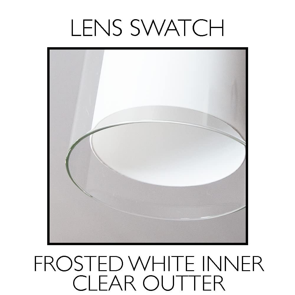 Design House Oslo Traditional 1-Light LED Dimmable Mini Pendant Light with Double Glass Shade - Satin Nickel Finish for Bathroom, Kitchen Island, Bar & Dining Room Lighting