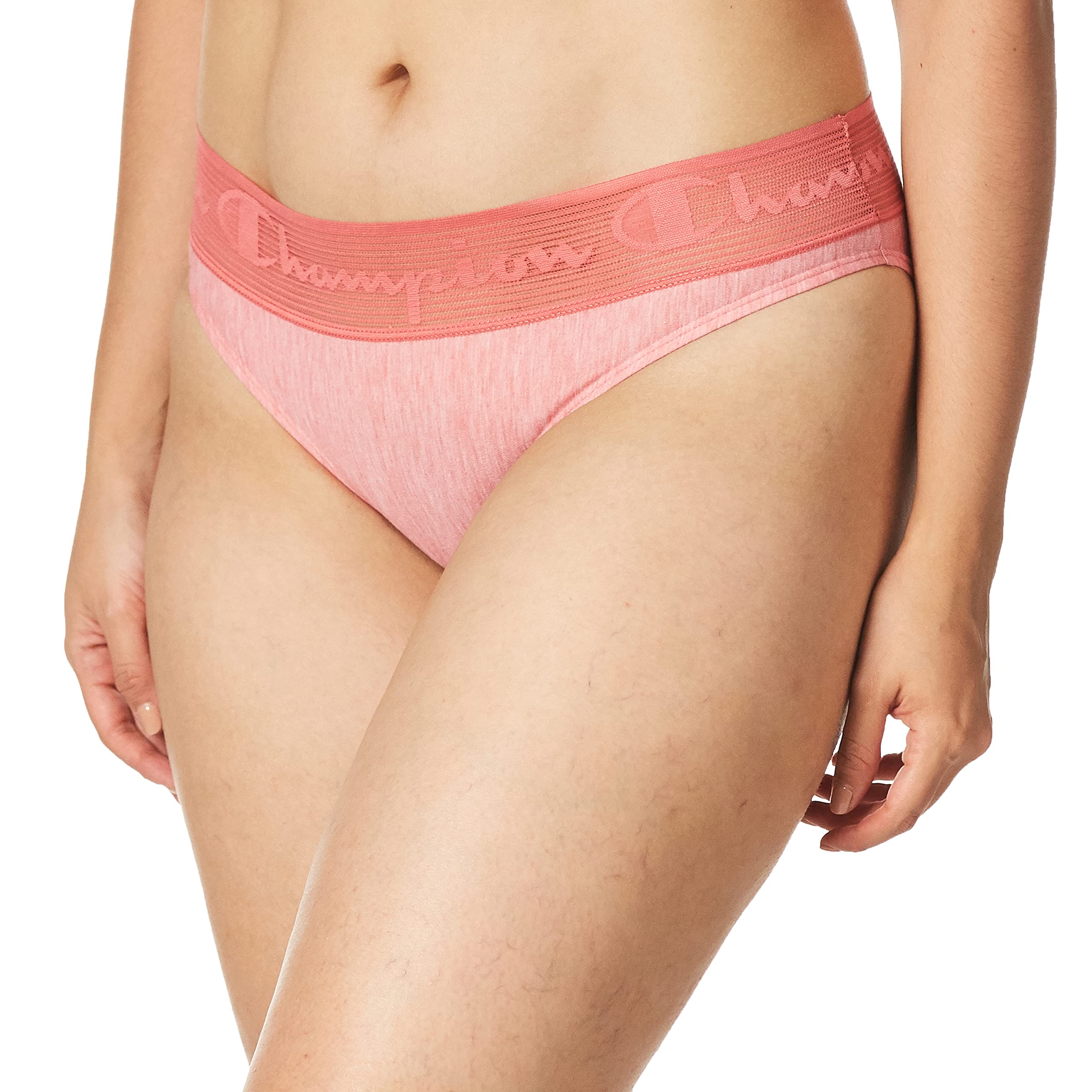 Champion Women's Tencel Bikini Swimsuit - Siesta Pink Heather, Large Size | Comfortable & Breathable for Beach, Pool & Summer Vacations