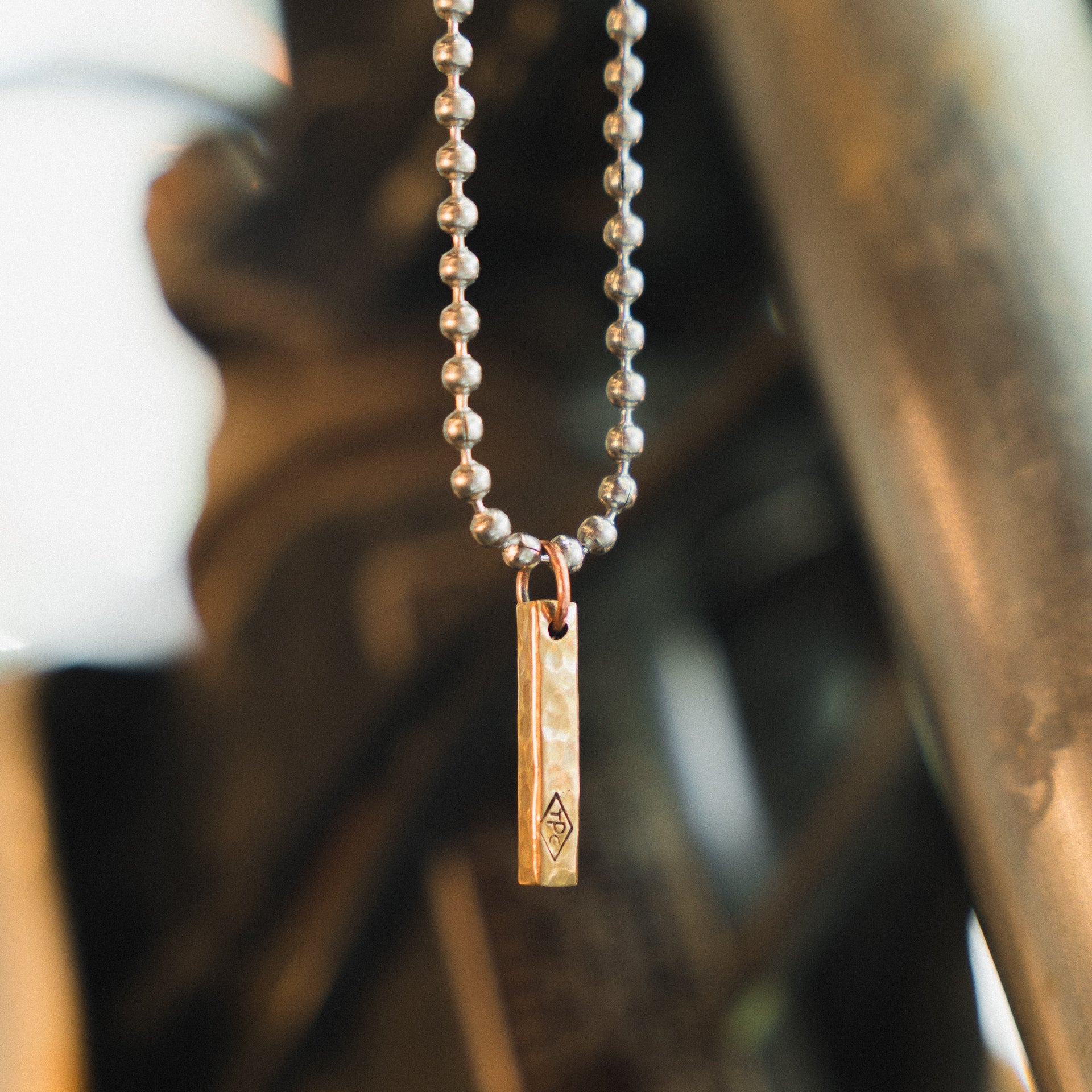 Populess x Mckenna Kay Brass Pendant Necklace - Elegant Bohemian Jewelry for Women, Perfect for Layering & Everyday Wear