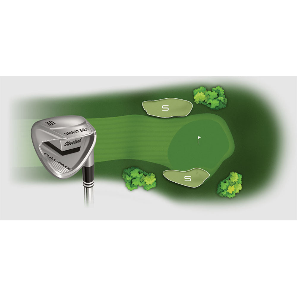 Cleveland Smart Sole Full Face Steel Wedge Golf Club – High Performance Wedge for Short Game & Bunker Shots – Perfect for Beginners & High Handicappers on the Golf Course
