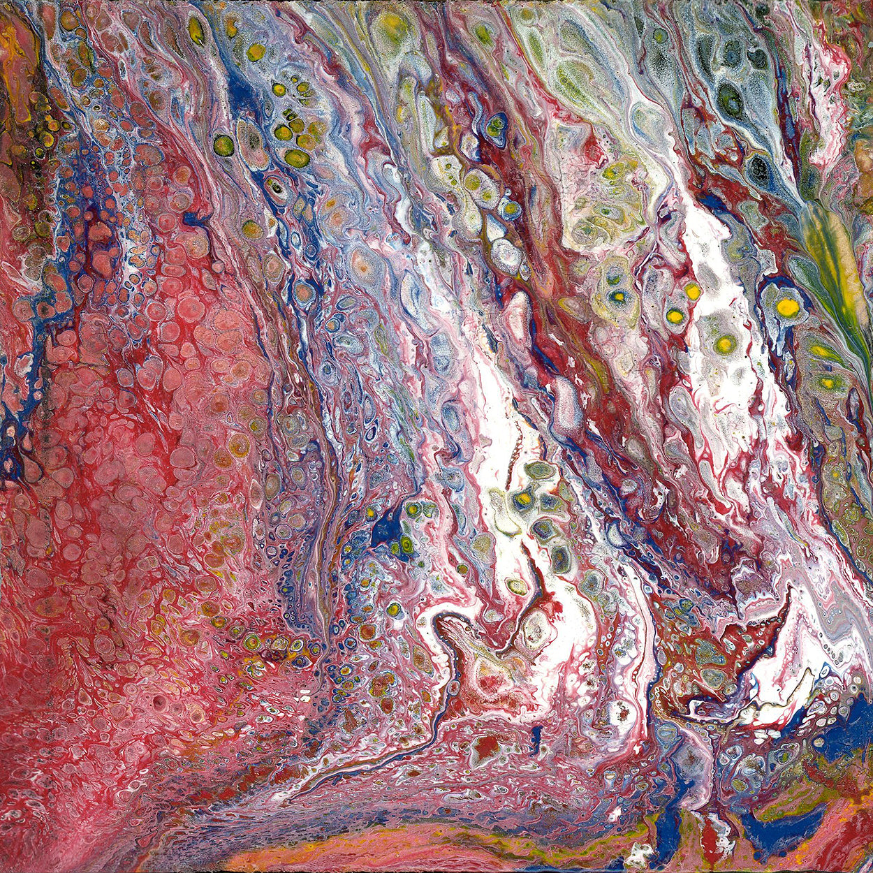 Anthony Ciambella Original 4x4 Acrylic on Panel Painting - Modern Abstract Wall Art for Home & Office Decor