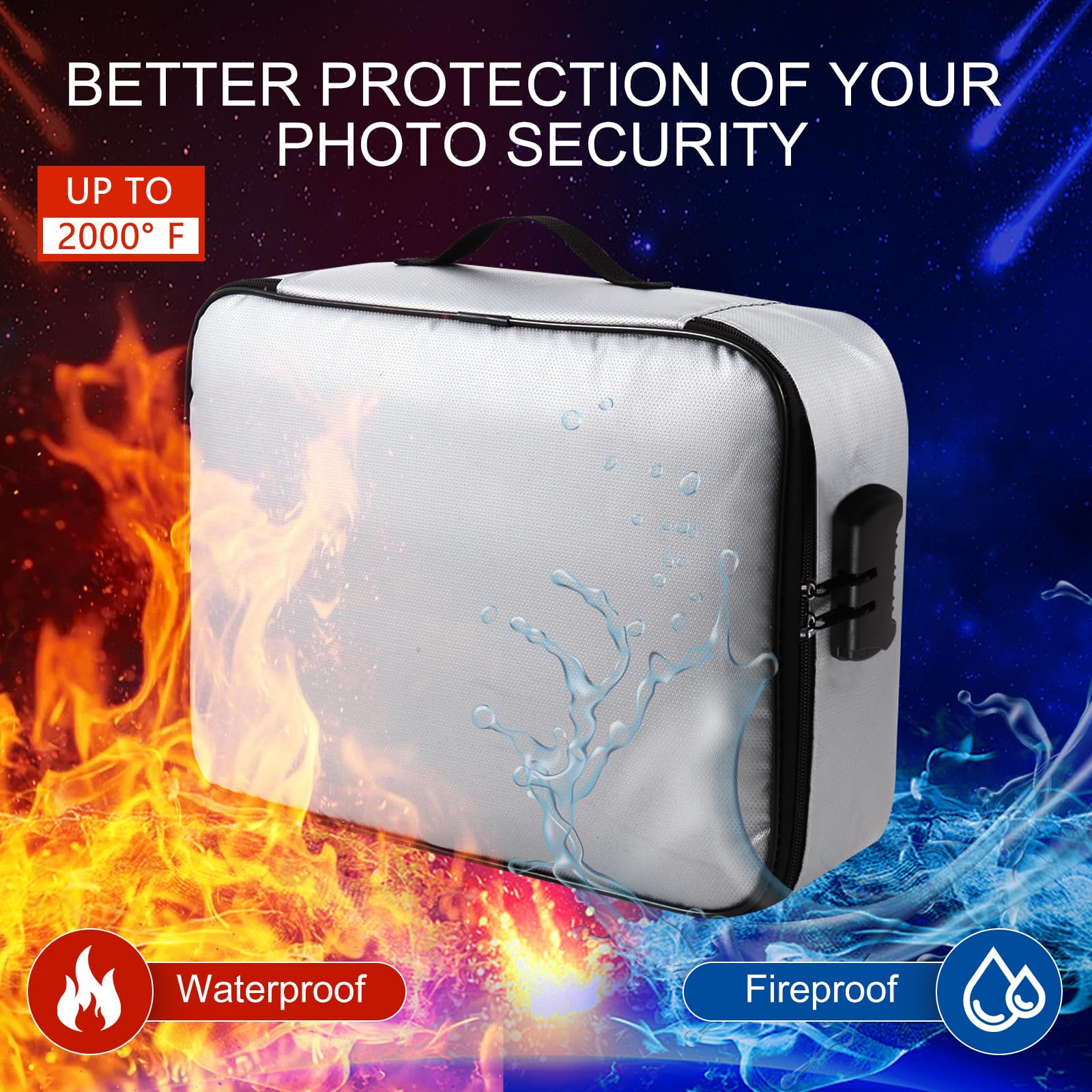 Fireproof Photo Storage Box with 16 Inner 4