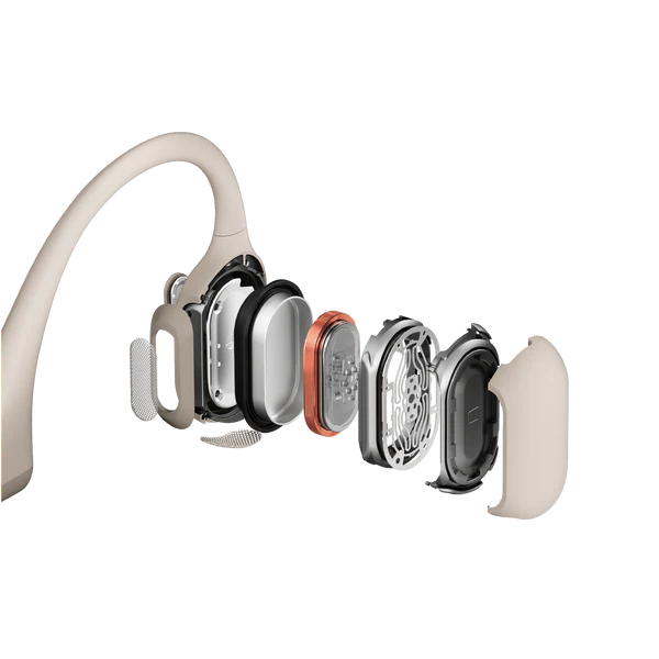 Shokz OpenRun Pro Bone Conduction Headphones - Wireless Bluetooth Sports Headphones for Running, Cycling & Workouts - Beige