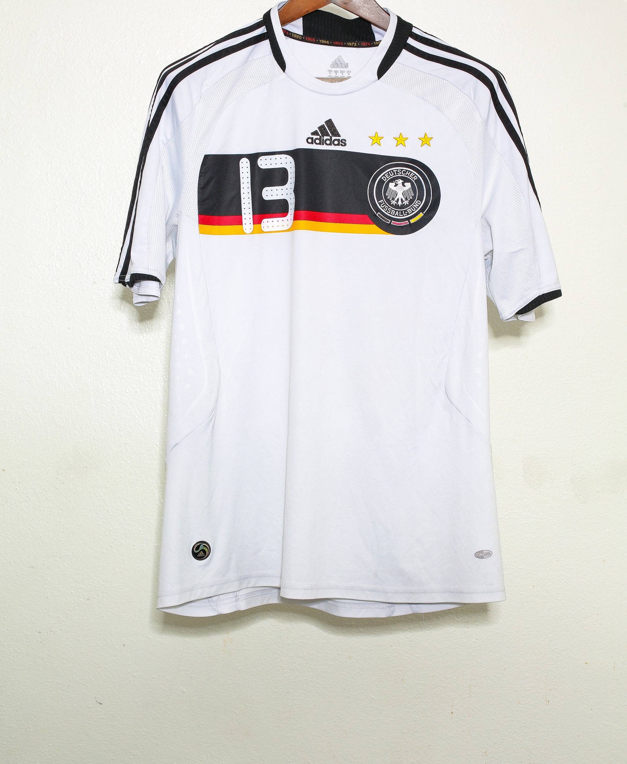 2008 Germany Home Soccer Jersey #13 (Large) - Authentic Football Shirt for Fans, Collectors & Match Days