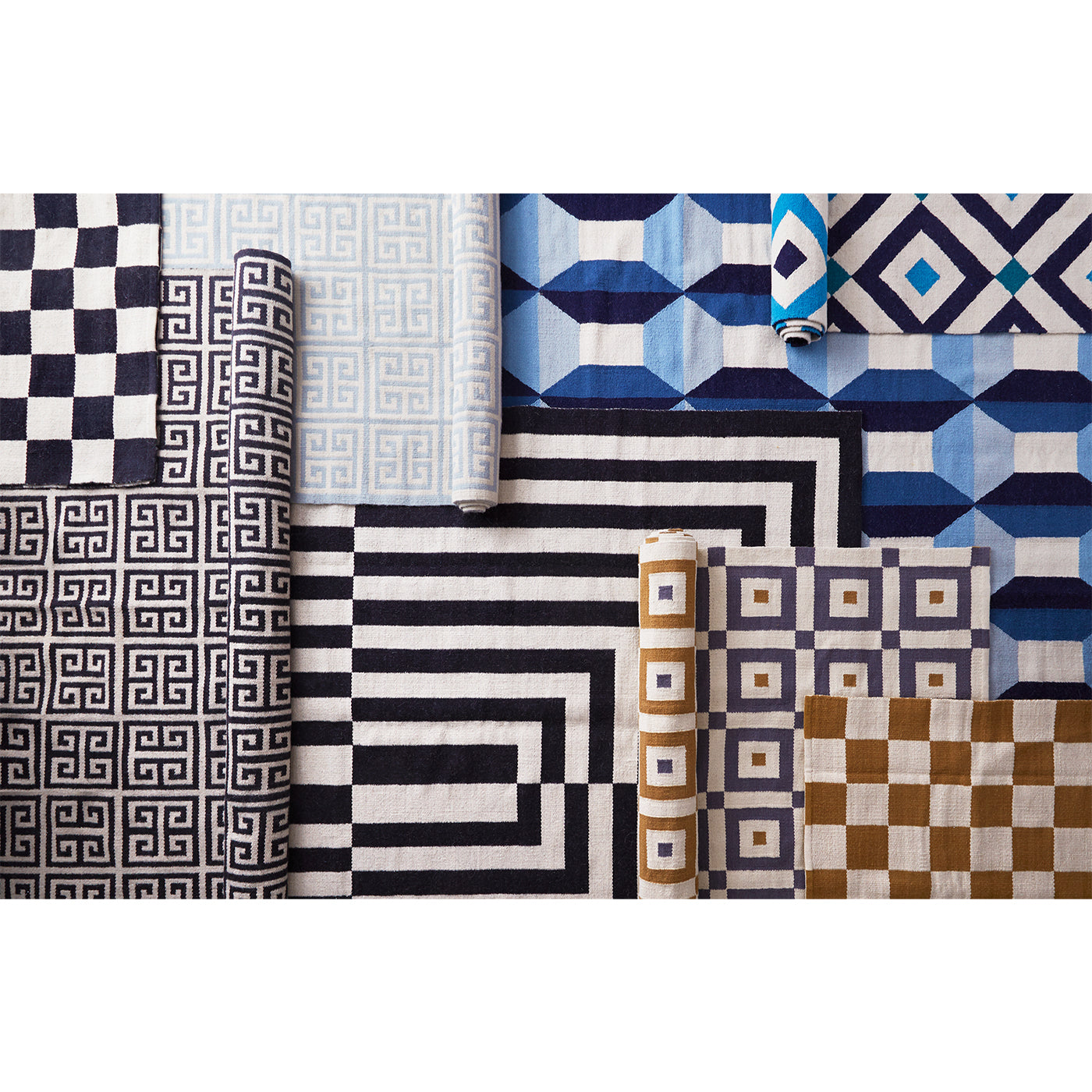 Checkerboard Medium Scale Flatweave Rug - Non-Slip Geometric Pattern Area Rug for Living Room, Bedroom & Office - Soft & Durable Home Decor