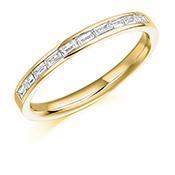 0.30ct Diamond Channel Set Baguette Eternity Band - Half Eternity Ring for Women, Perfect for Anniversary, Wedding, Engagement & Everyday Elegance