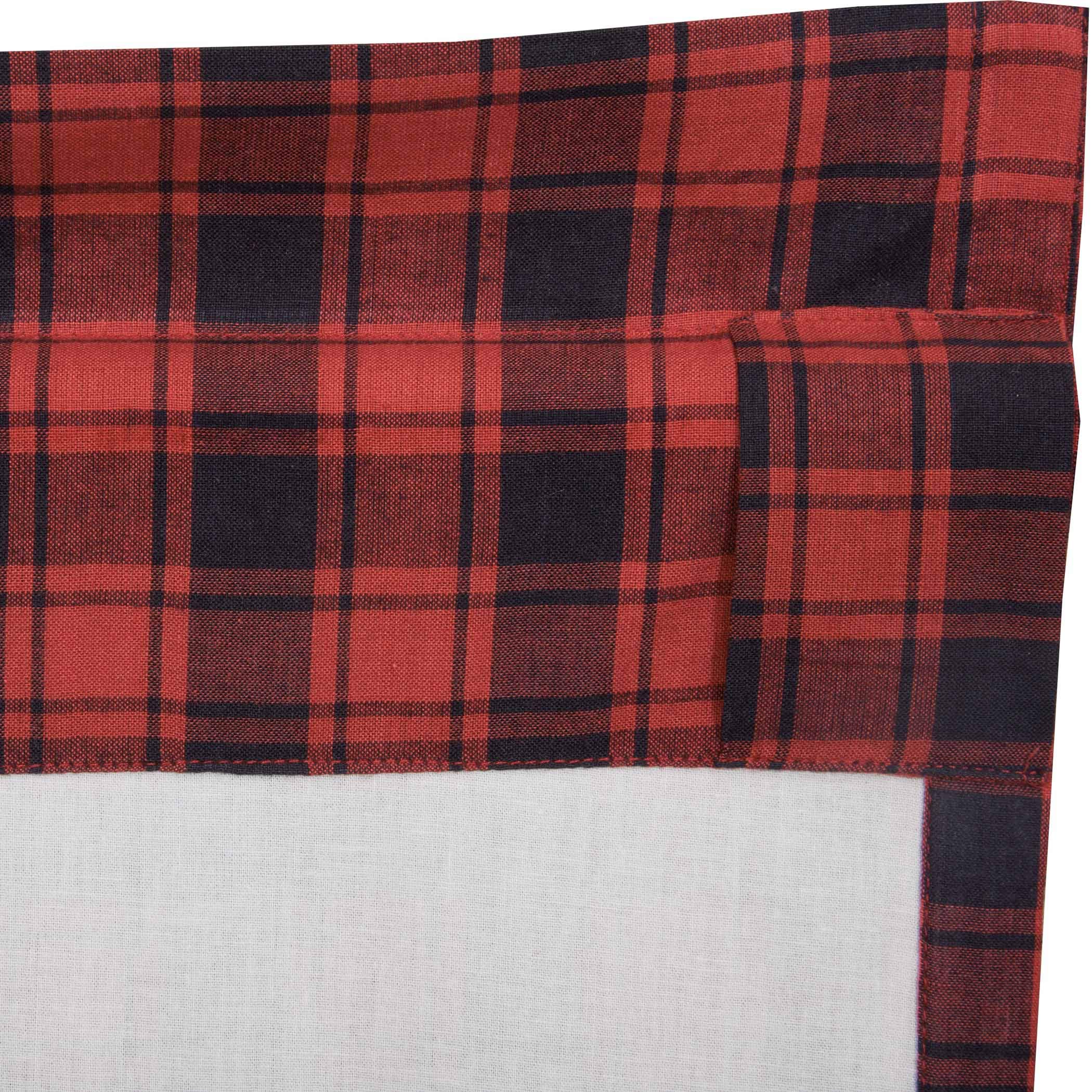 VHC Brands Rustic Lodge Kitchen Window Valance Curtain 16x72 Inch - Chili Pepper Red for Farmhouse & Country Style Decor - Perfect for Kitchen Windows, Dining Rooms & Cabin Retreats