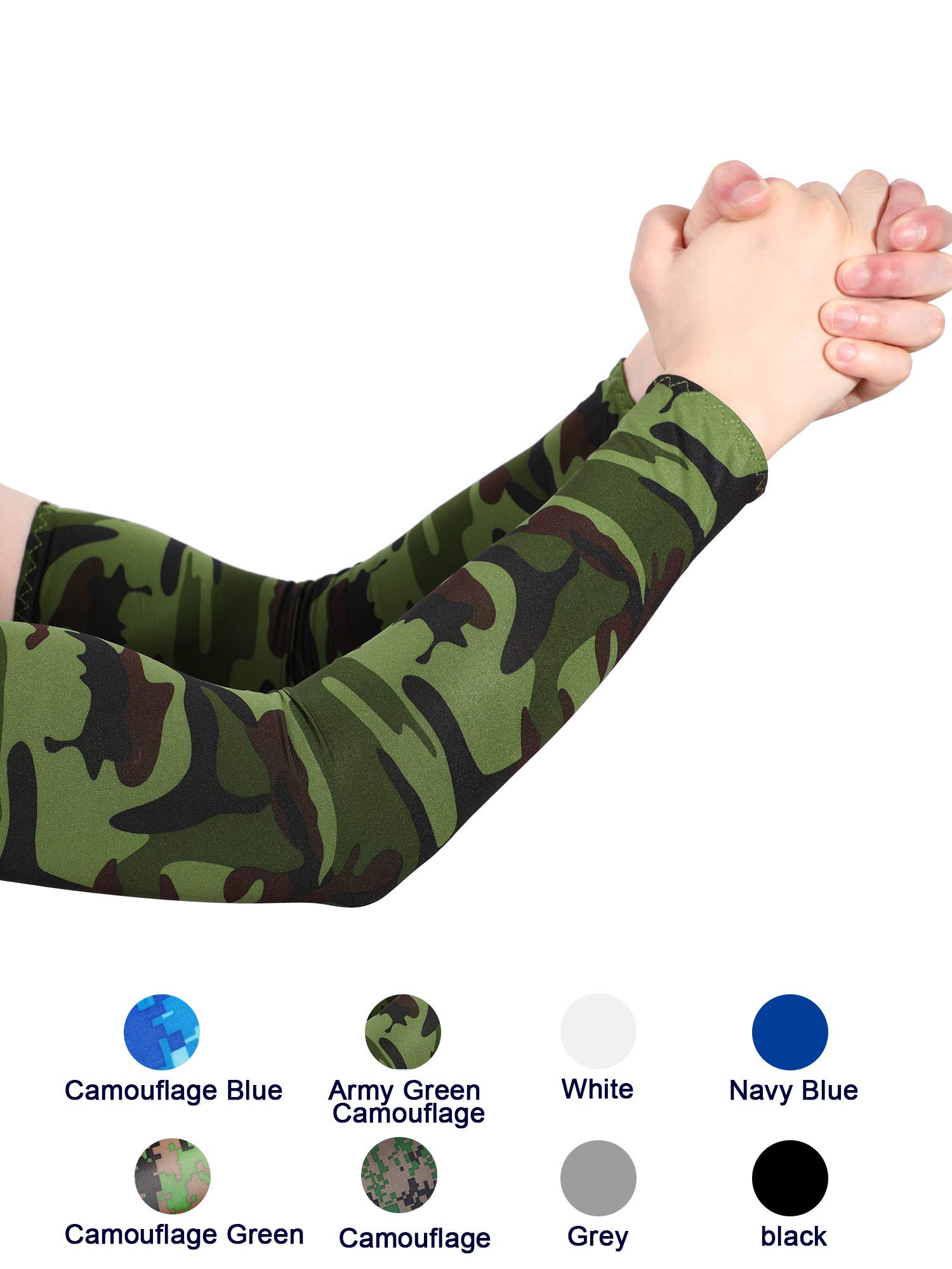 8 Pairs UV Protection Arm Sleeves for Men & Women - Cooling Sun Sleeves with Tattoo Cover Up | Perfect for Outdoor Sports, Running, Cycling & Sun Protection